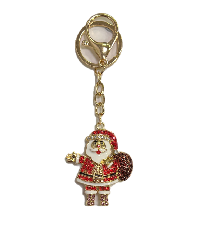 Gold Santa Keyring