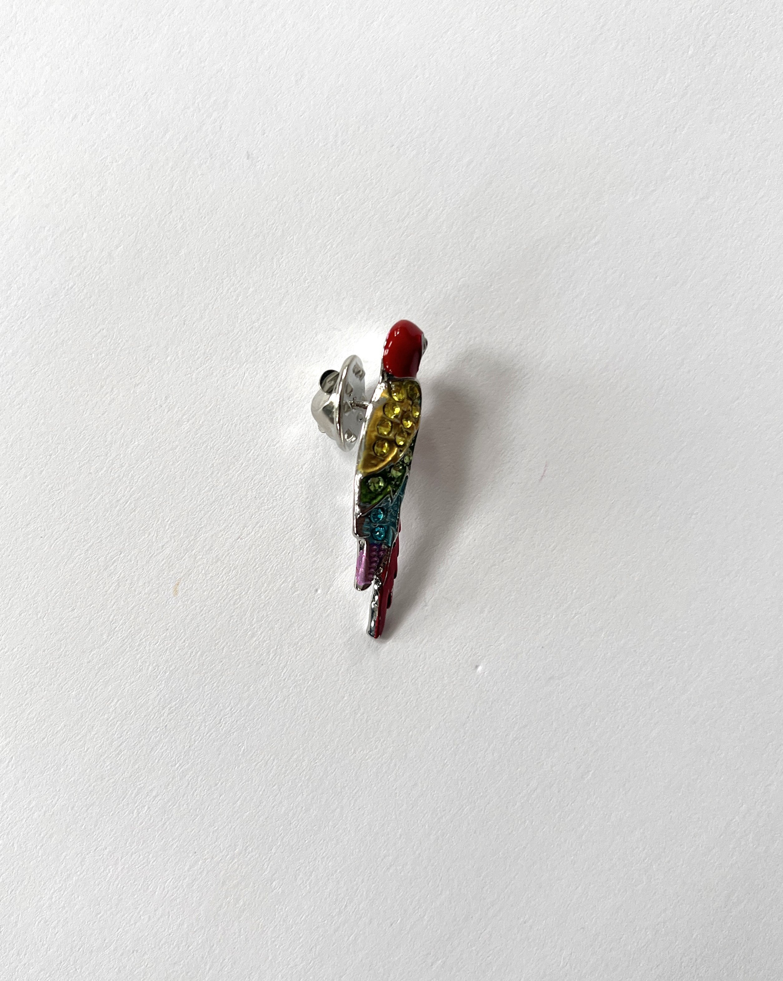 Red Parrot Pin Badge