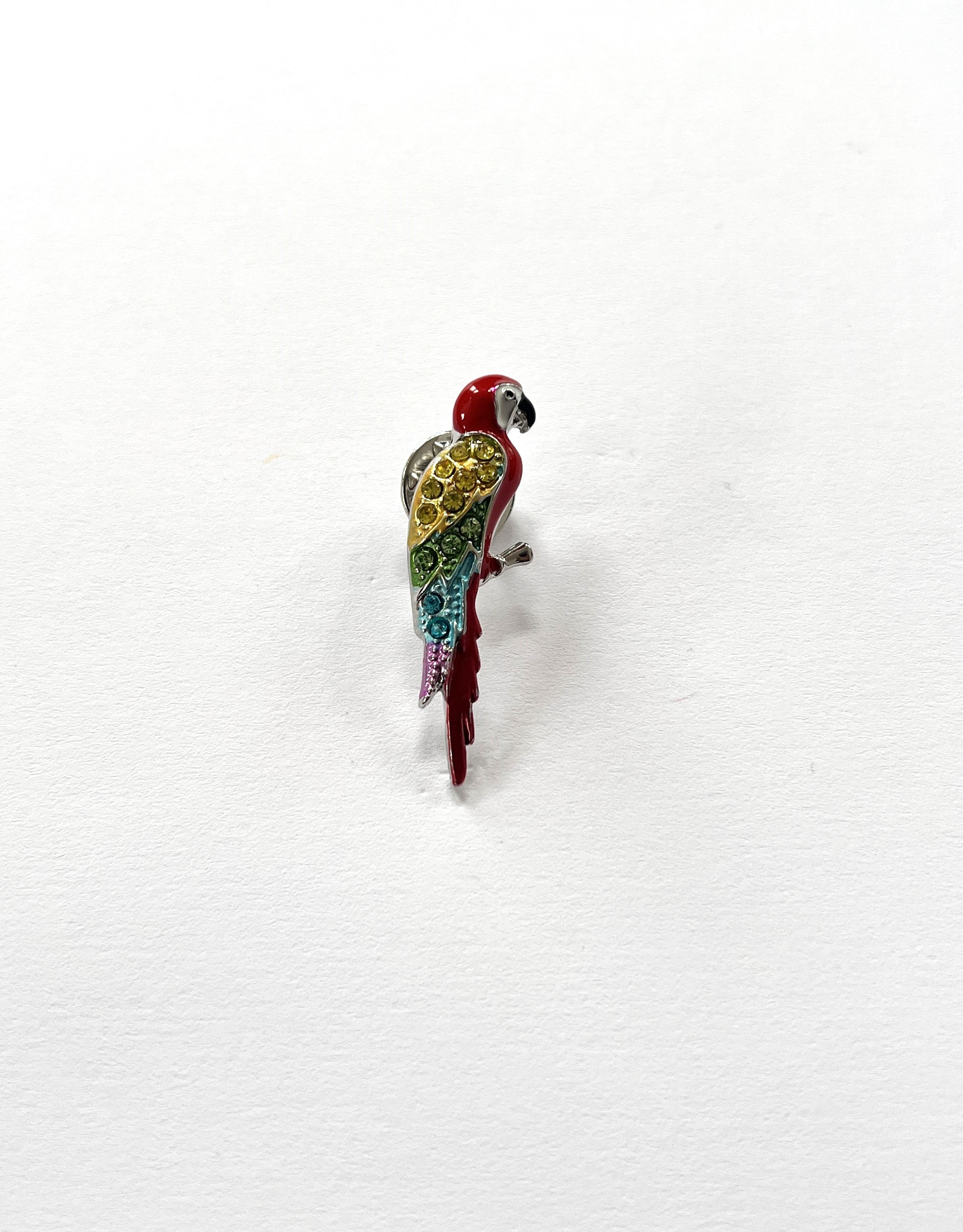 Red Parrot Pin Badge