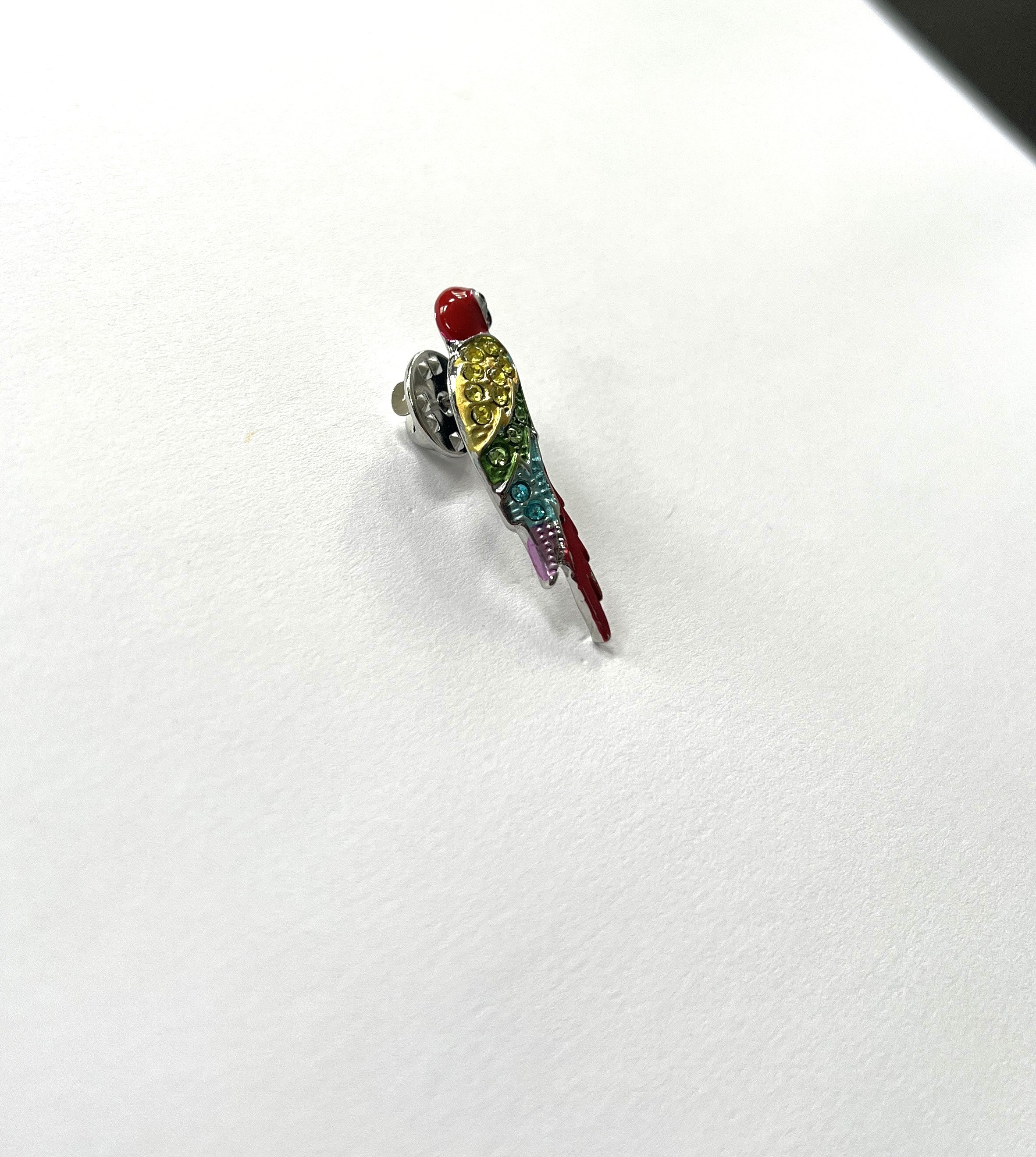 Red Parrot Pin Badge