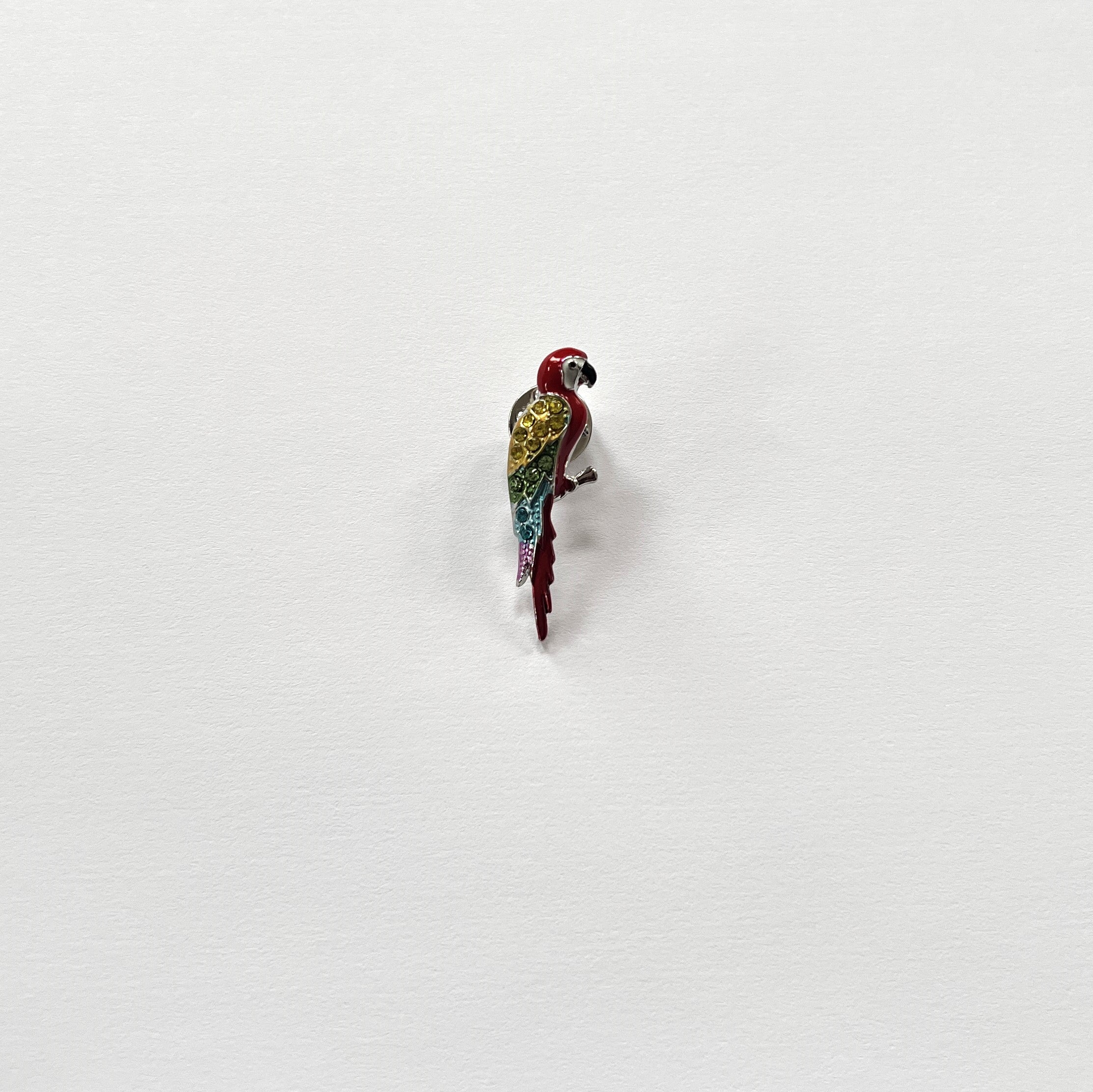 Red Parrot Pin Badge