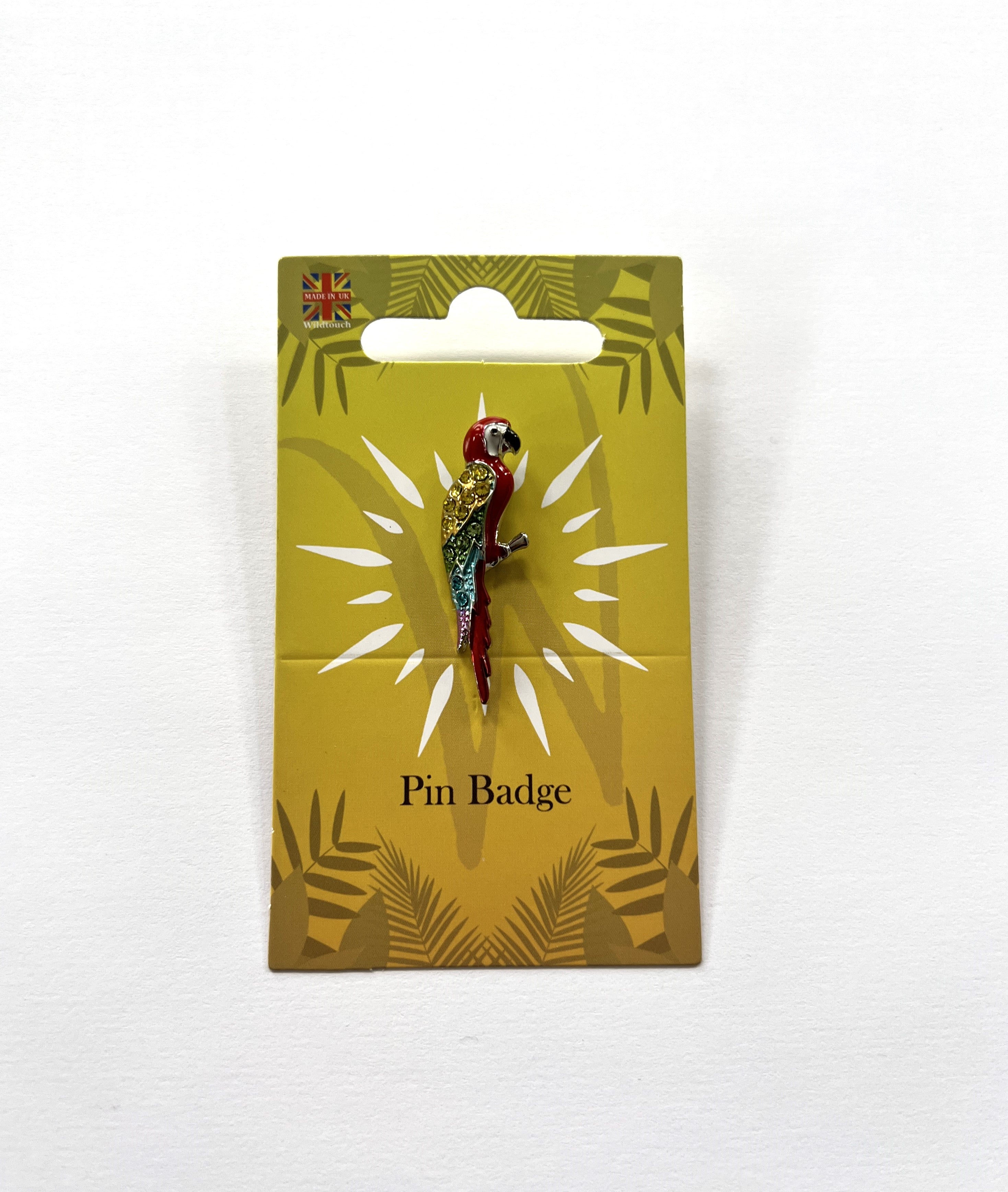 Red Parrot Pin Badge