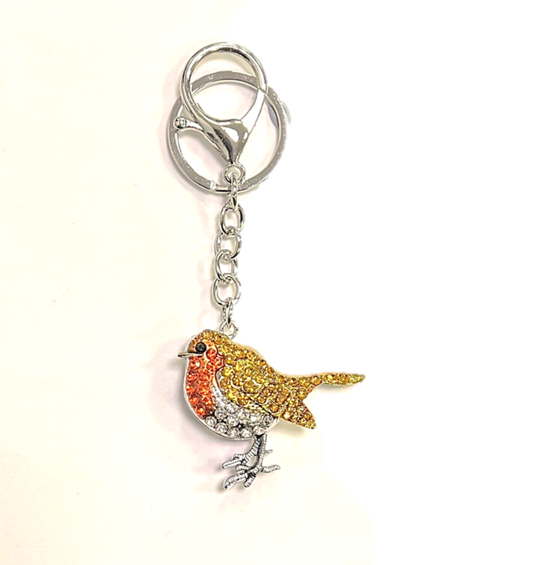 Christmas Robin Keyring