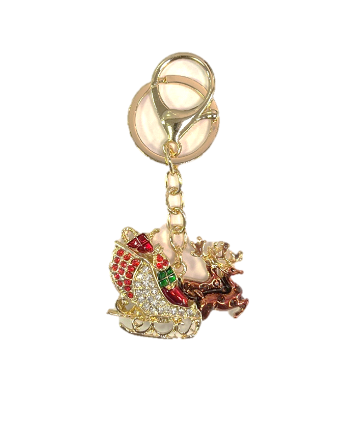 Christmas Santa Sleigh Keyring