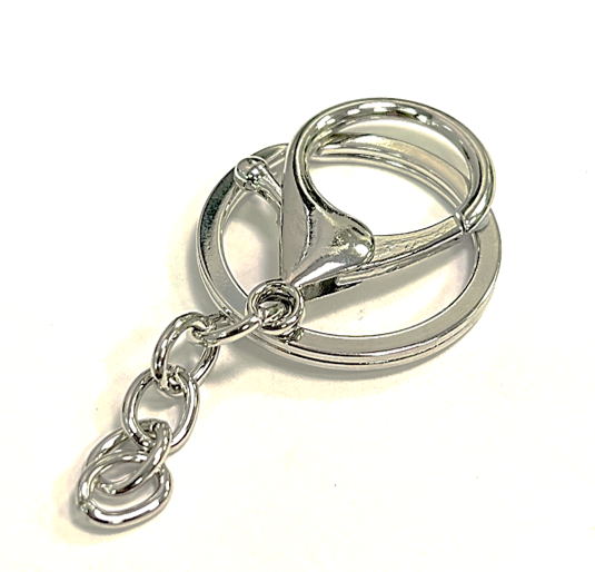 Silver Santa Keyring