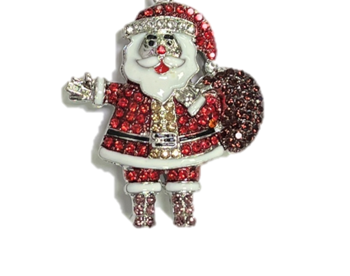 Silver Santa Magnet