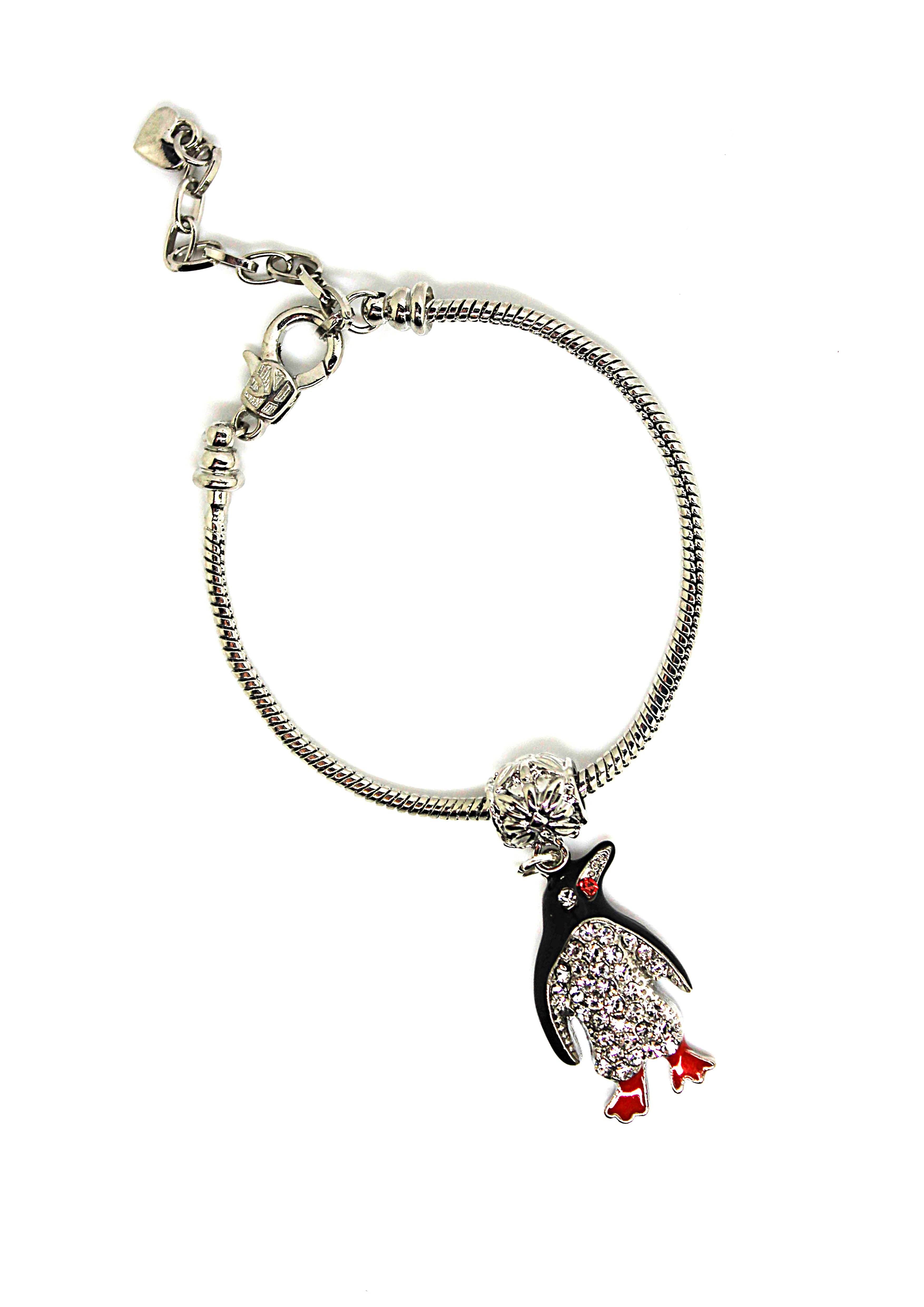 Penguin Orange Feet - Charm Bracelet - Jungle Jewels