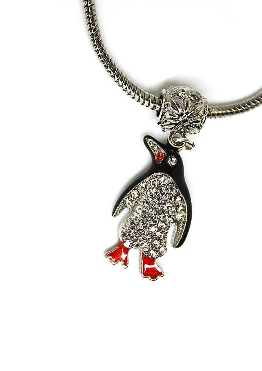 Penguin Orange Feet - Charm Bracelet - Jungle Jewels