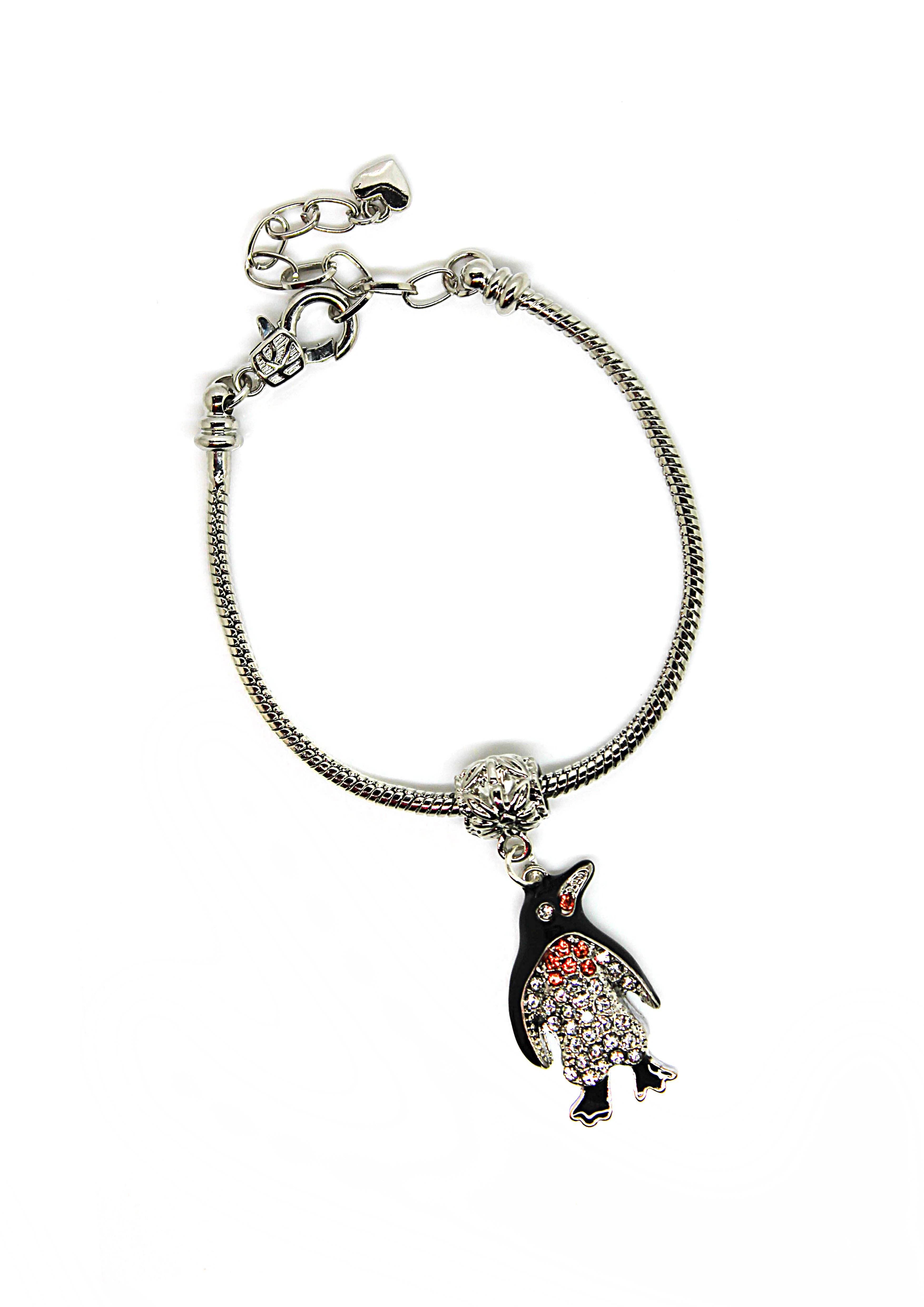 Penguin Black Feet - Charm Bracelet - Jungle Jewels