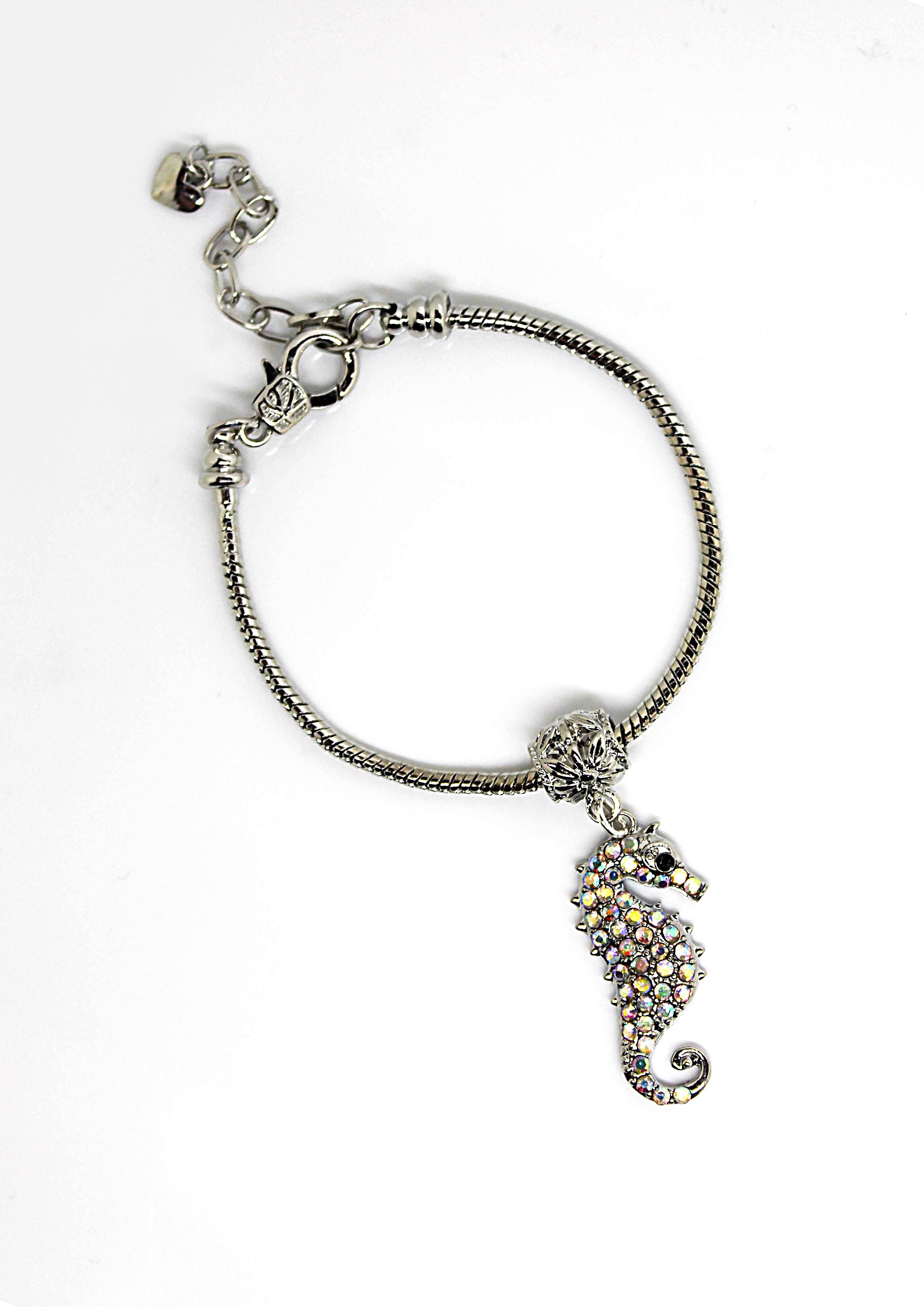 Seahorse Crystal - Charm Bracelet - Jungle Jewels