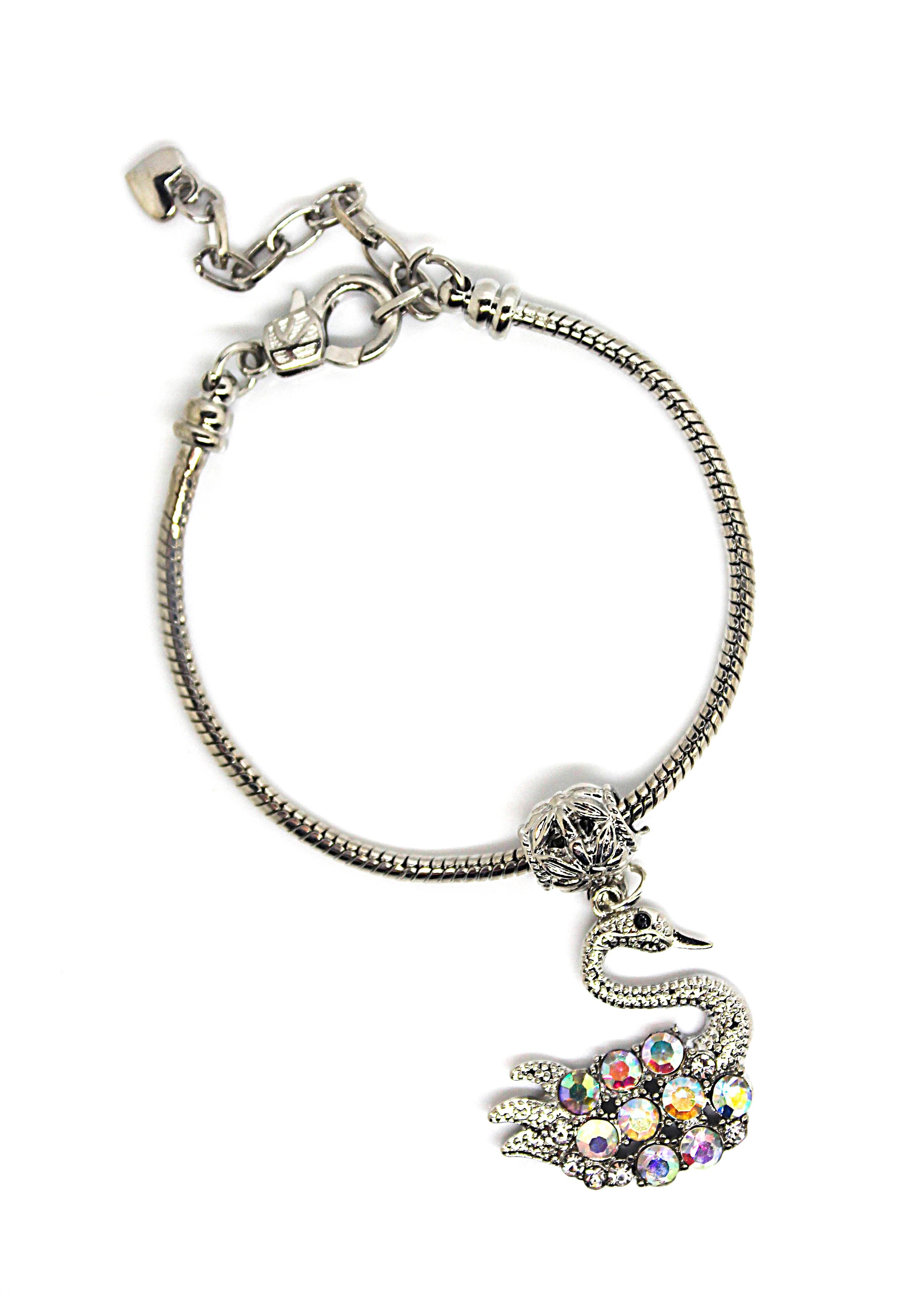 Swan - Charm Bracelet - Jungle Jewels