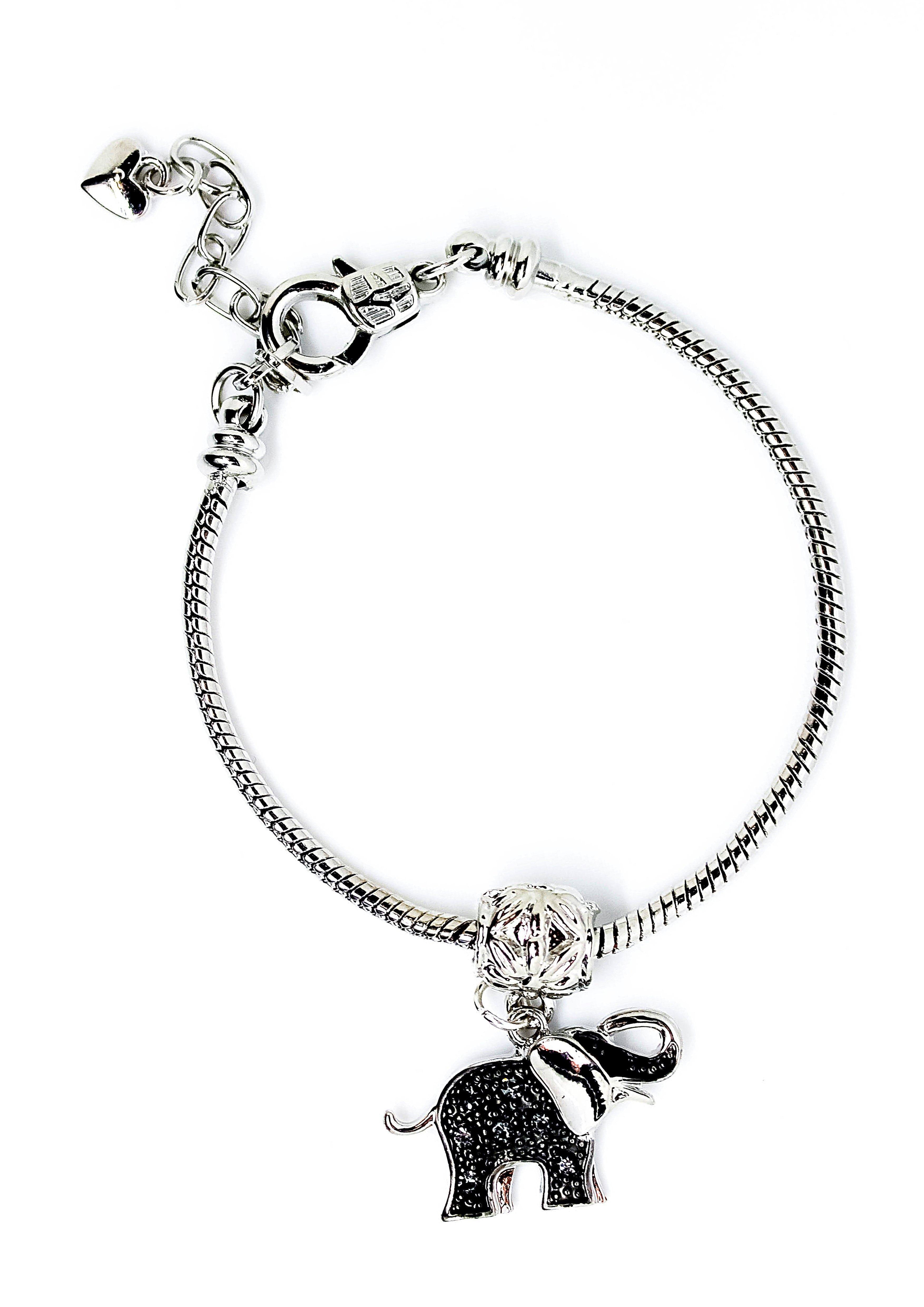 Elephant Grey - Charm Bracelet - Jungle Jewels