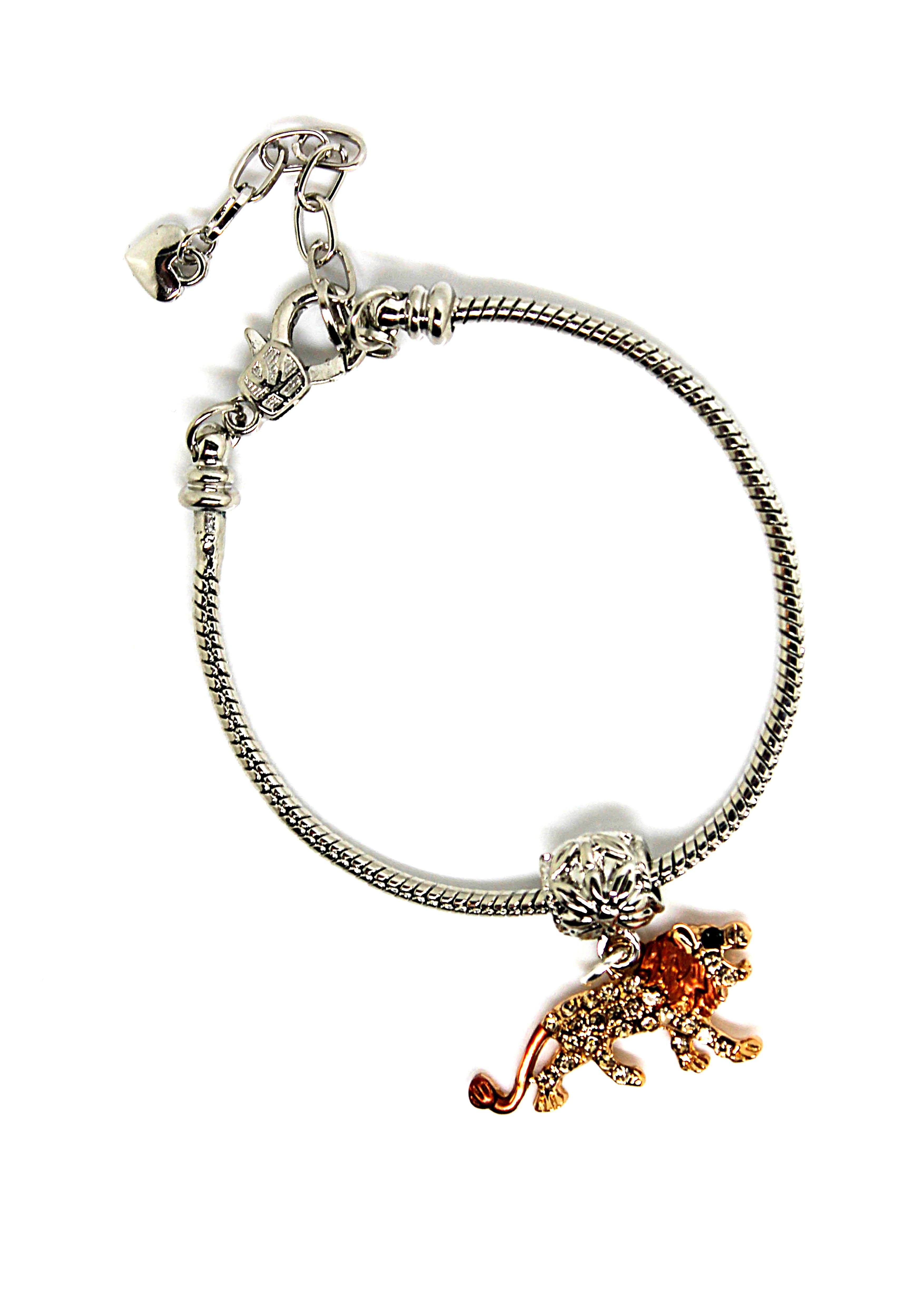 Lion Walking - Charm Bracelet - Jungle Jewels