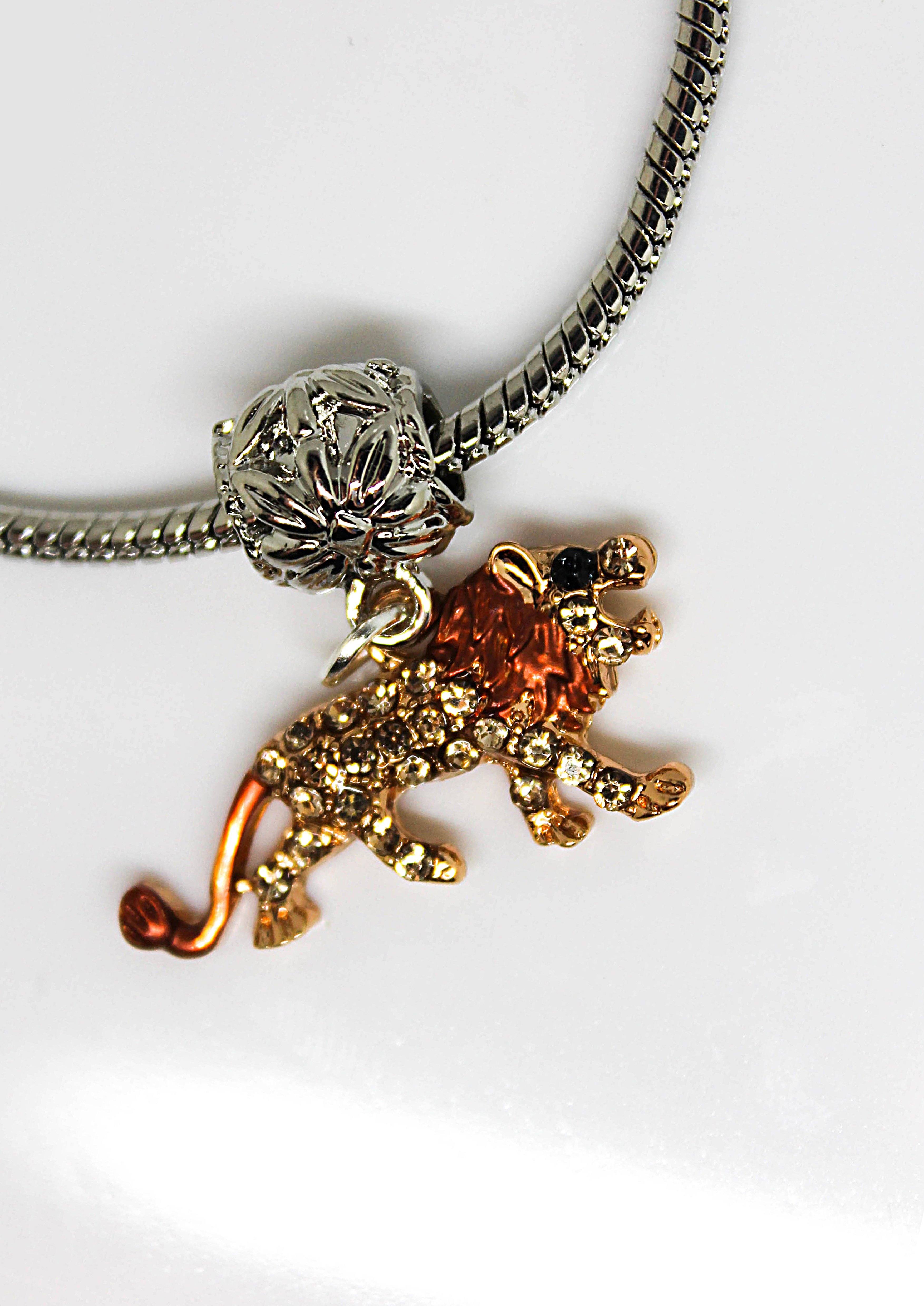 Lion Walking - Charm Bracelet - Jungle Jewels