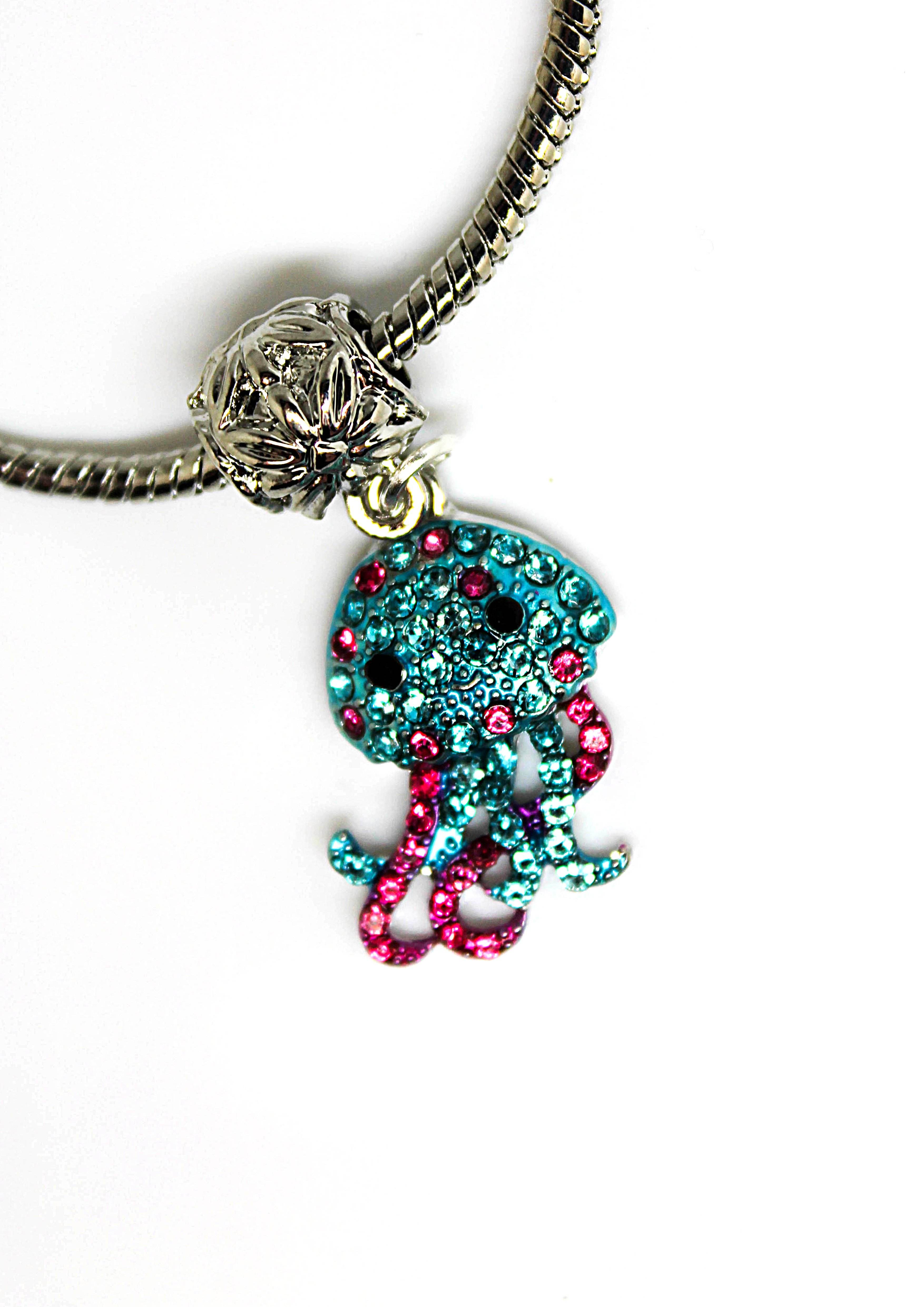 Jelly Fish Blue - Charm Bracelet - Jungle Jewels