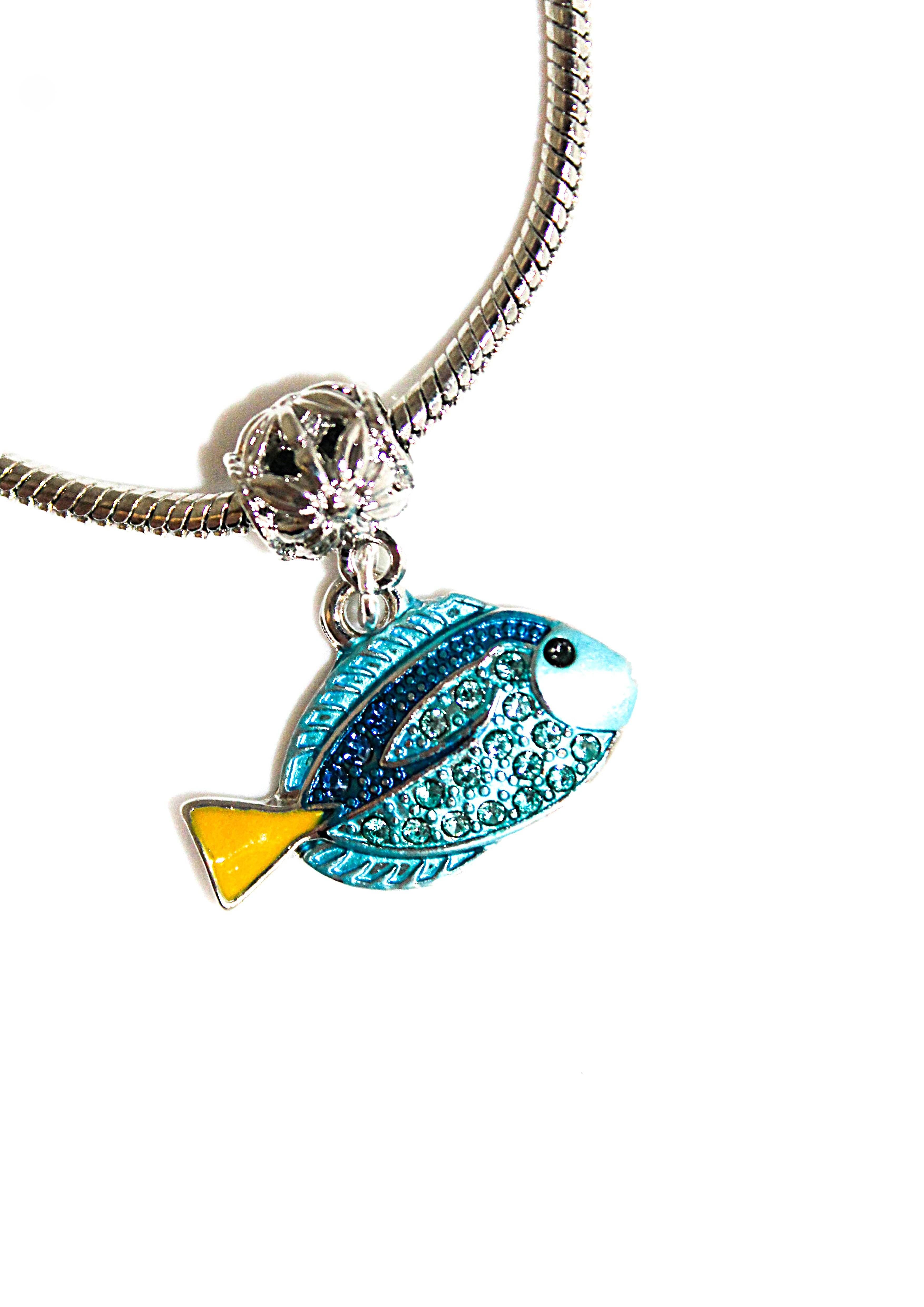 Blue Tang Fish - Charm Bracelet - Jungle Jewels