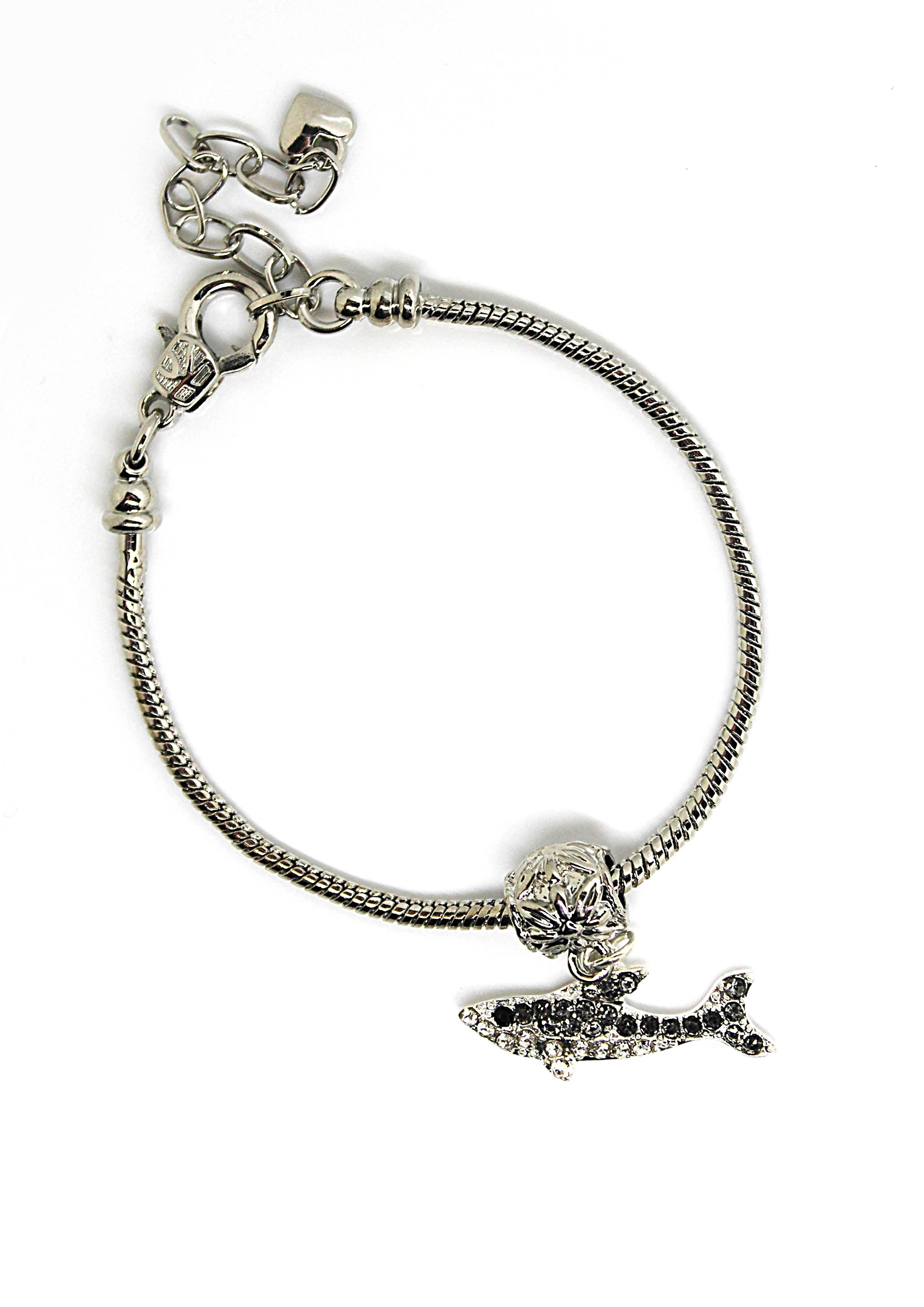 Shark Grey -  Charm Bracelet - Jungle Jewels