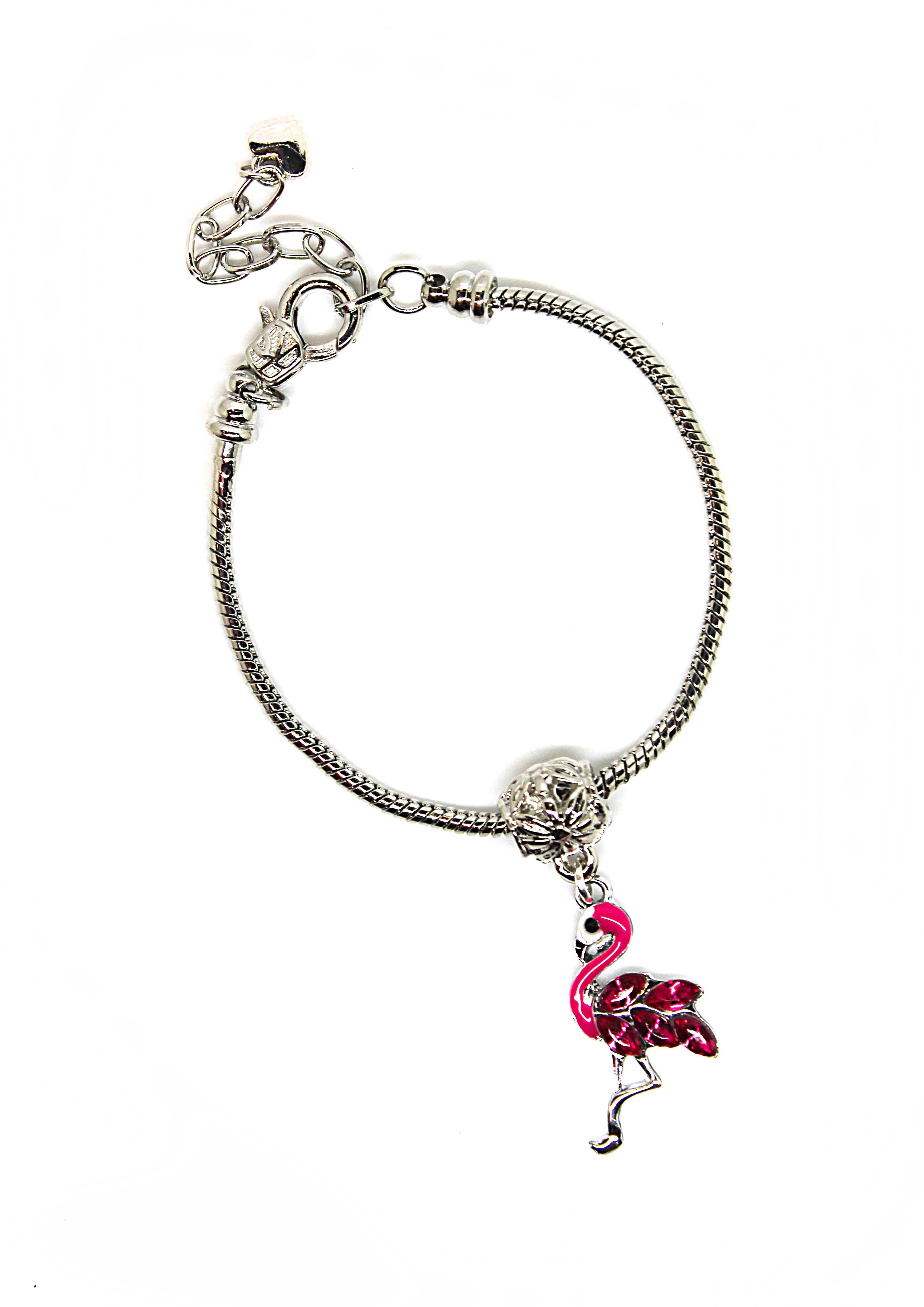 Flamingo Fuchsia - Charm Bracelet - Jungle Jewels