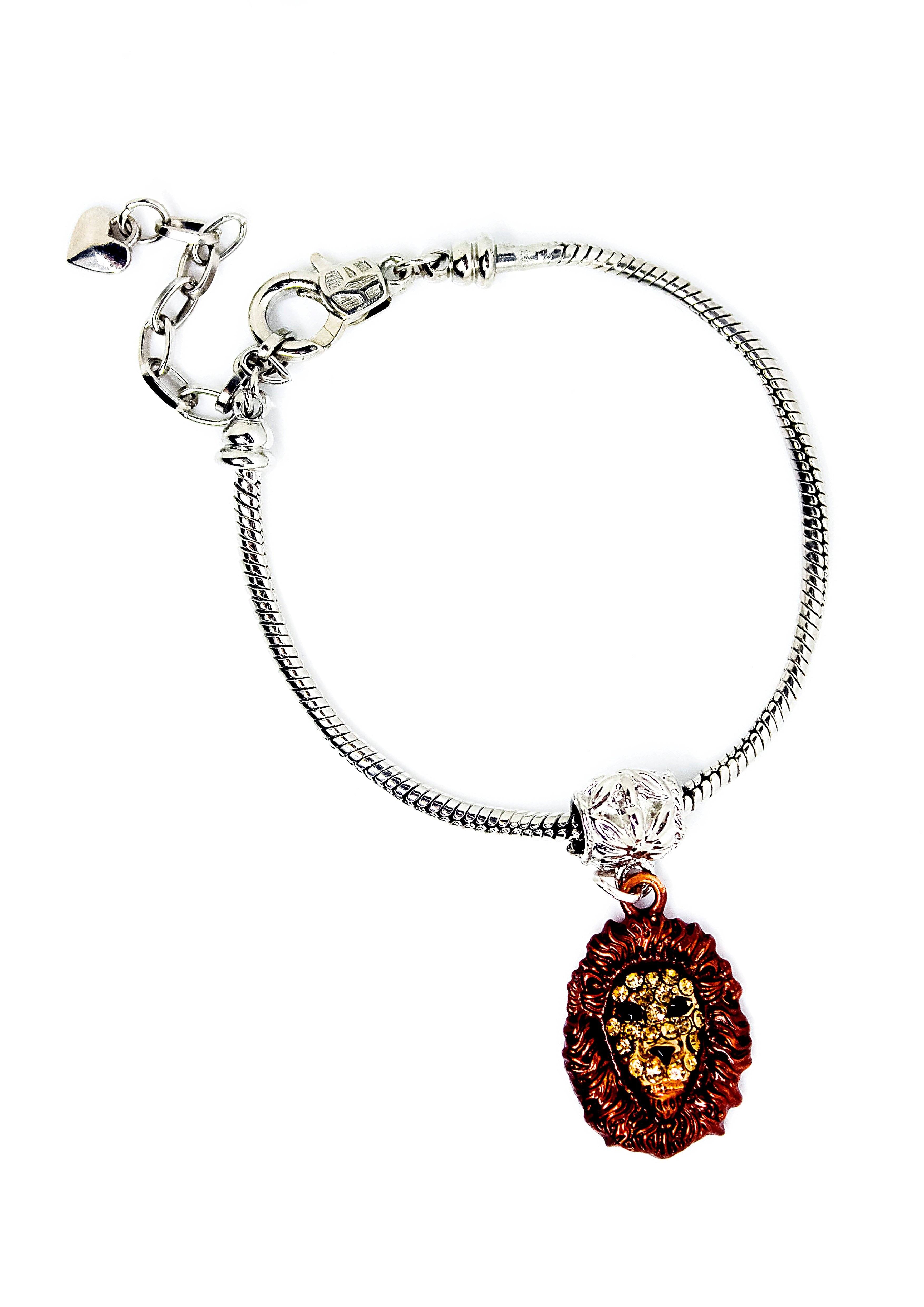 Lion Face - Charm Bracelet - Jungle Jewels