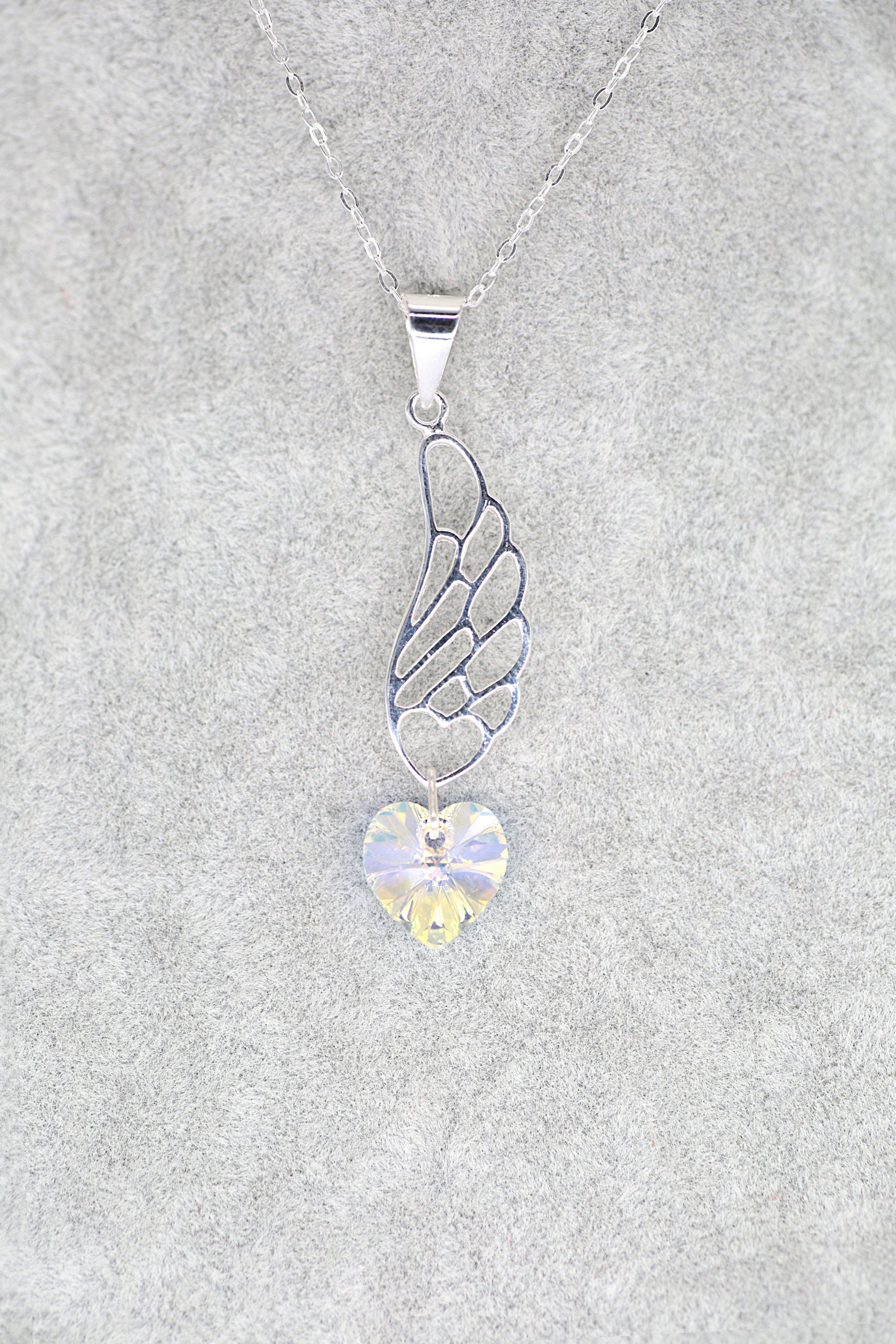 April Heart Winged Pendant - Jungle Jewels