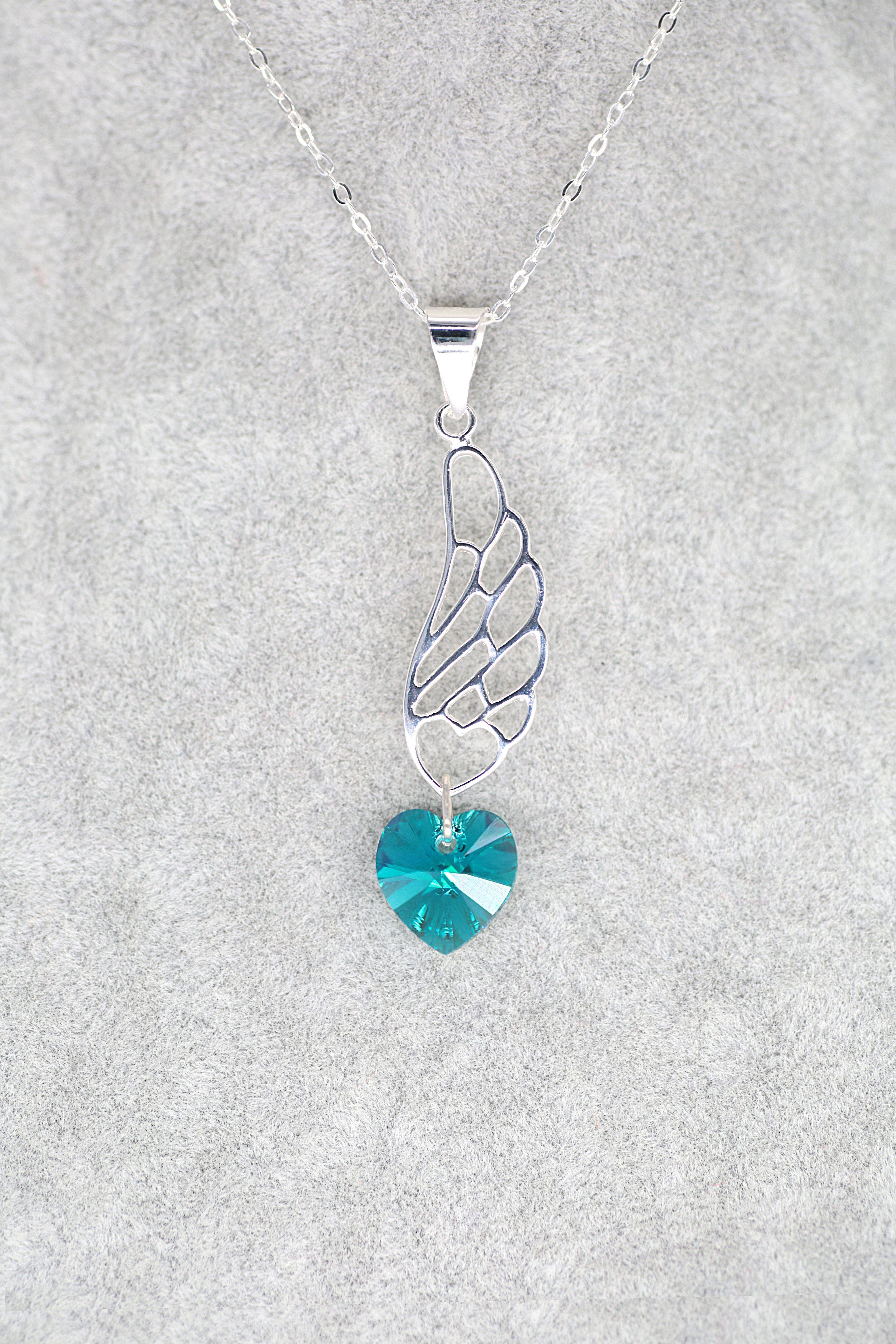 December Heart Winged Pendant - Jungle Jewels