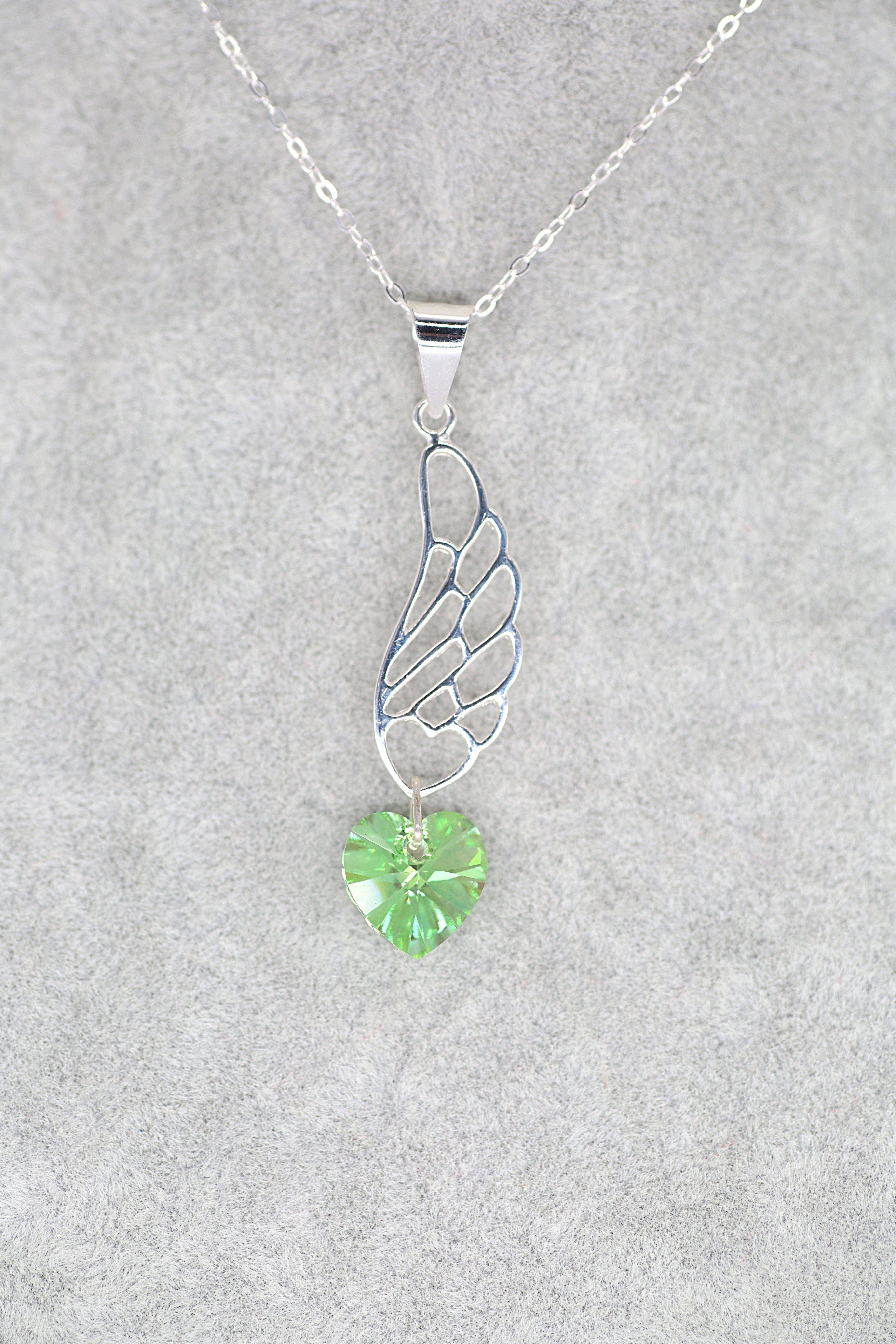 August Heart Winged Pendant - Jungle Jewels