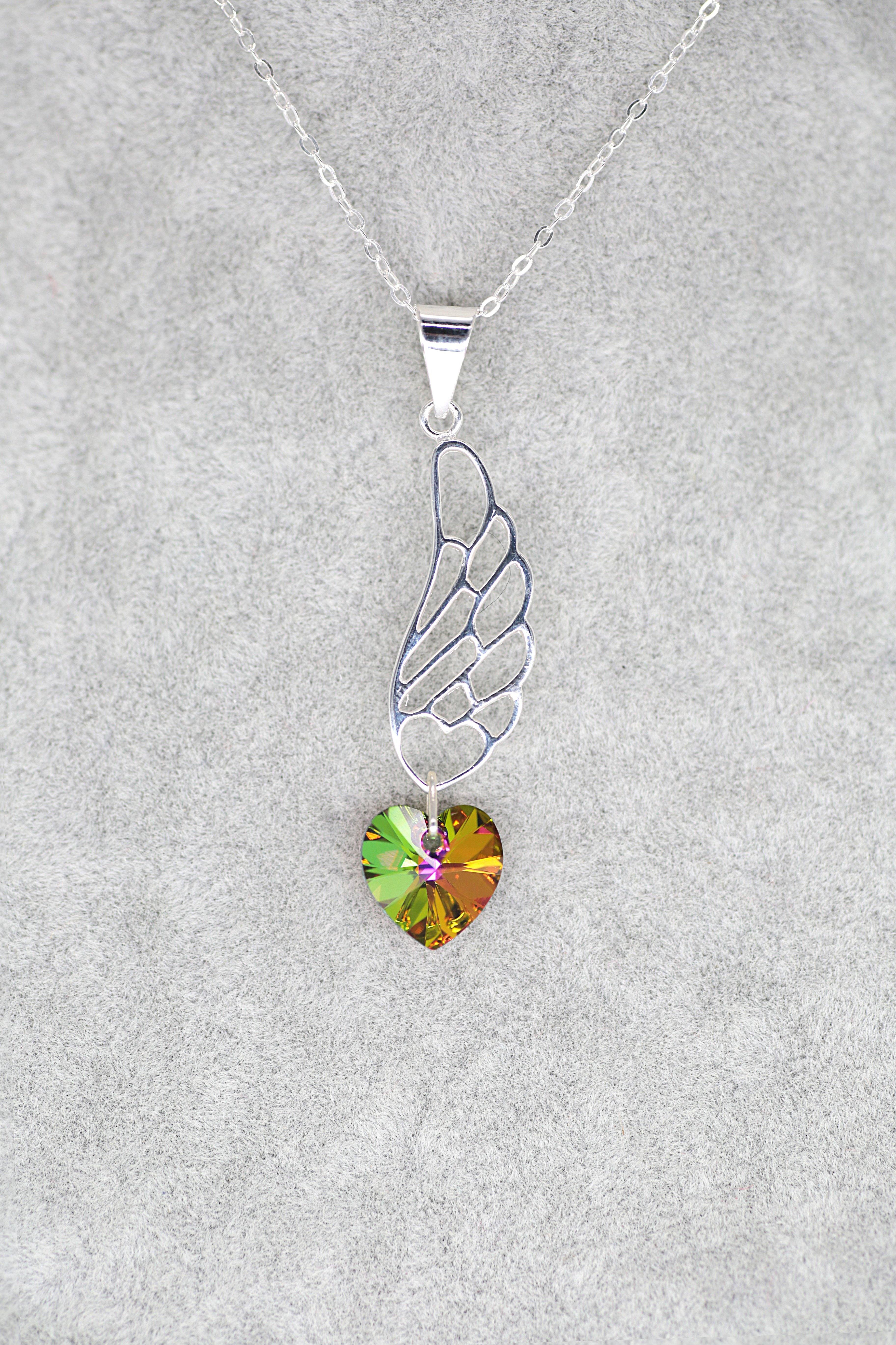 May Heart Winged Pendant - Jungle Jewels