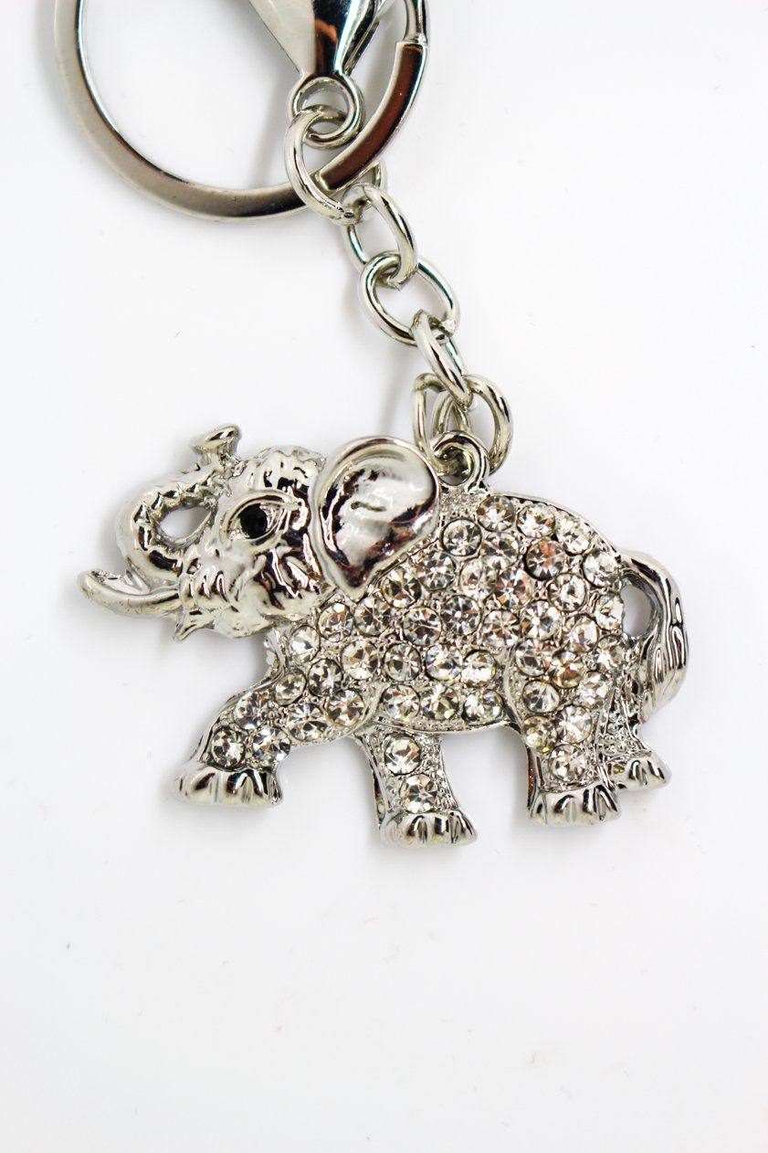 Elephant Keyring Clear - Jungle Jewels