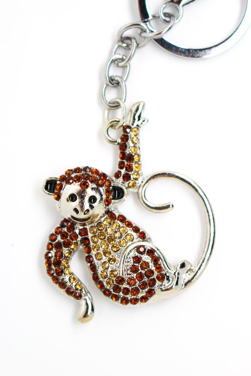 Monkey Keyring Brown - Jungle Jewels