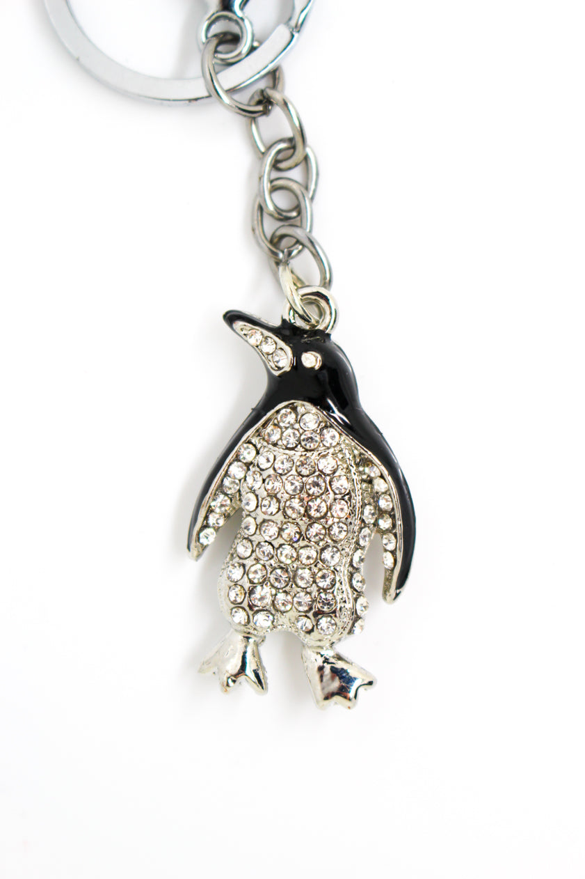 Penguin Keyring Clear