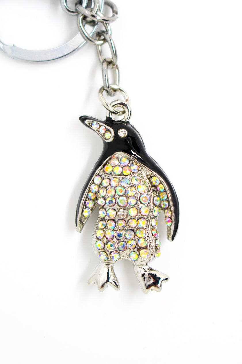 Penguin Keyring Crystal