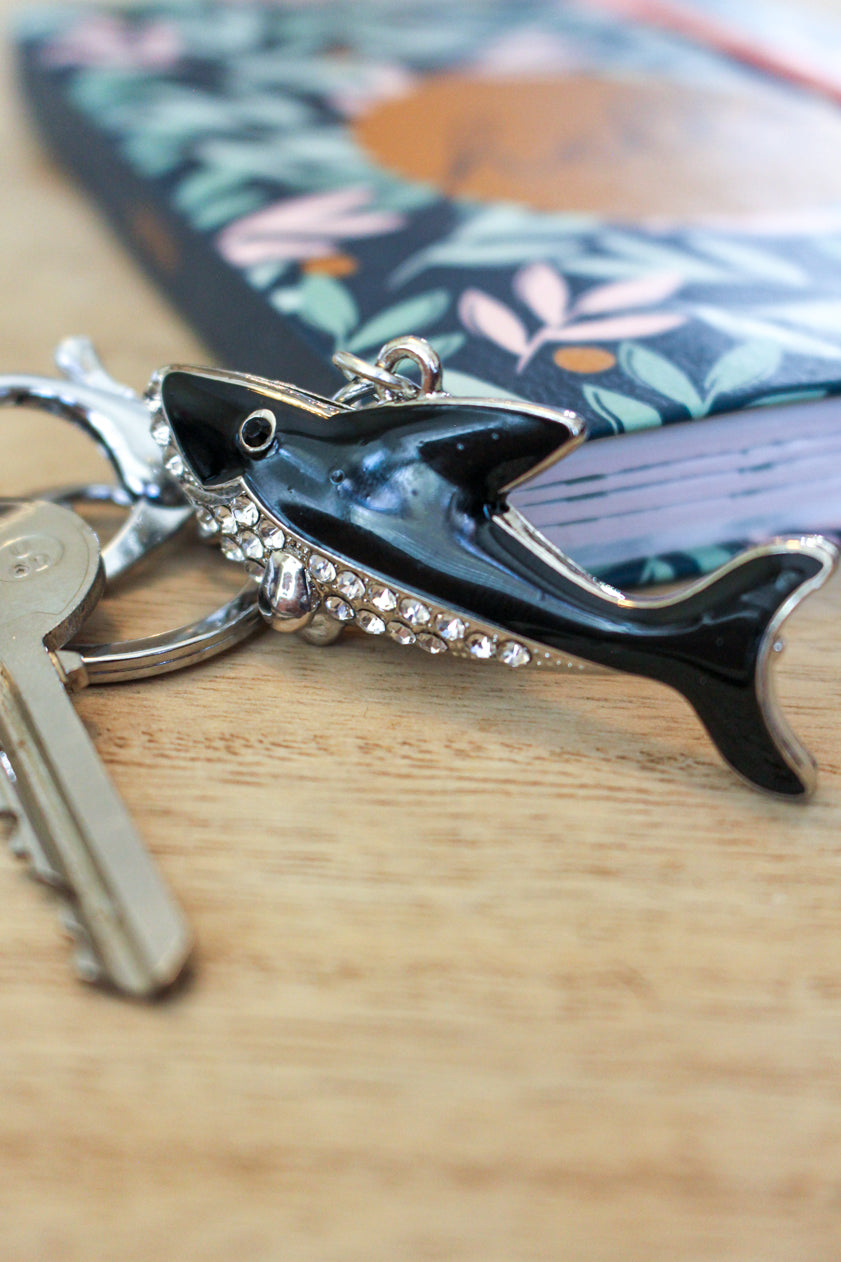 Shark Keyring Black