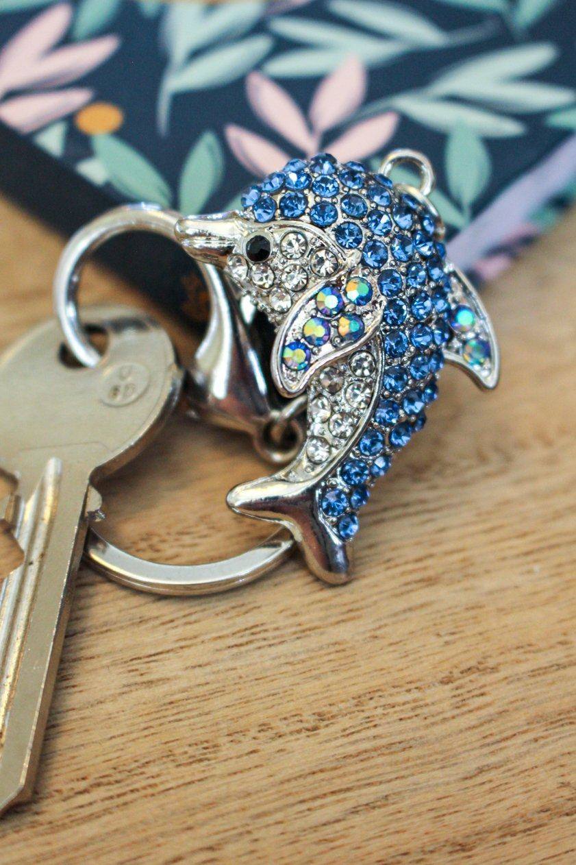 Dolphin Keyring Crystal - Jungle Jewels