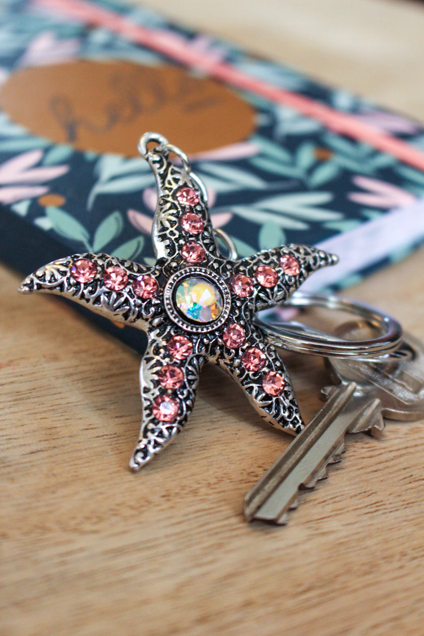 Starfish Keyring Pink