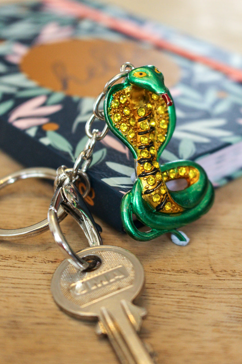 Snake Keyring Green