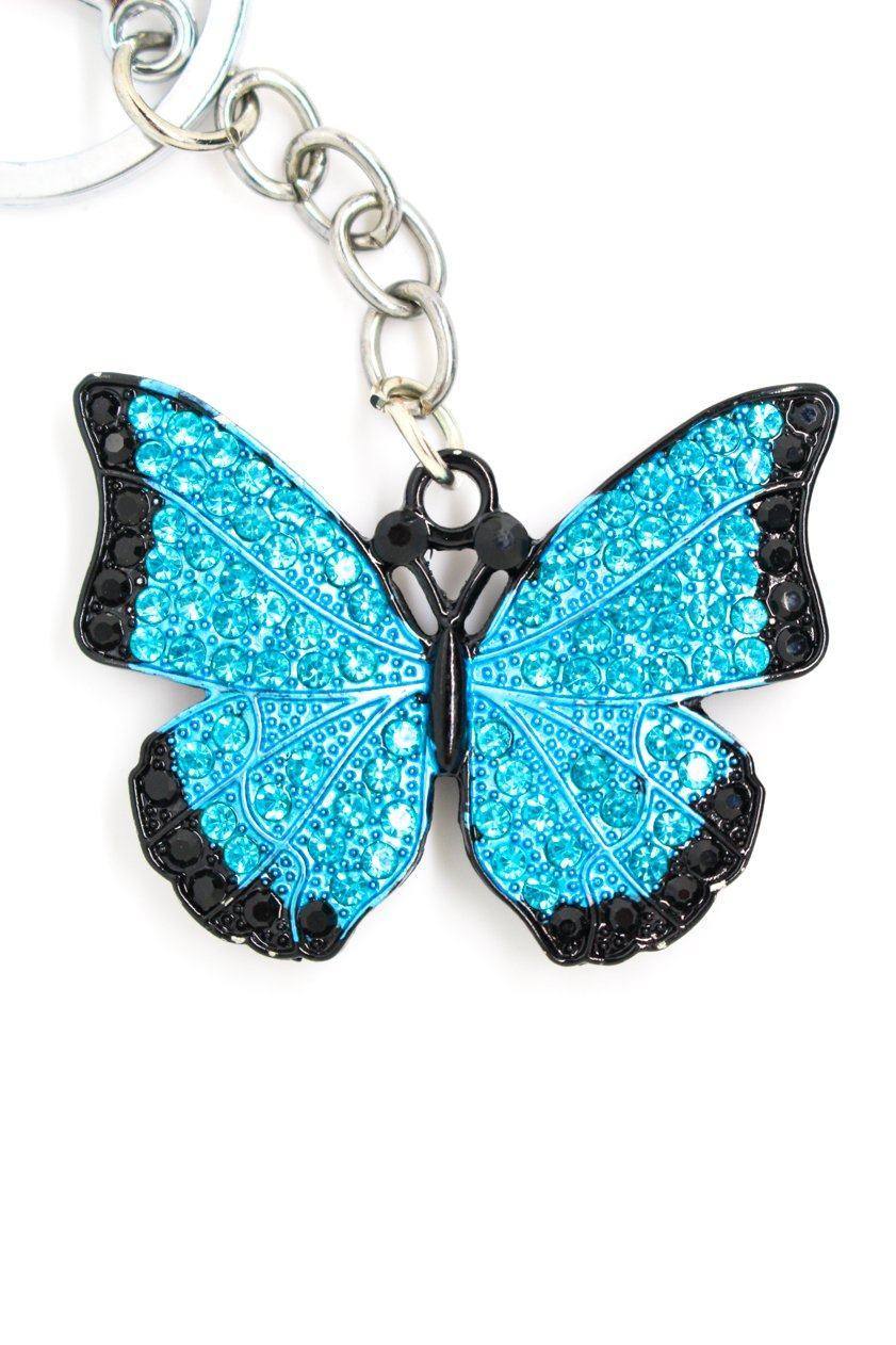 Butterfly Keyring Blue - Jungle Jewels