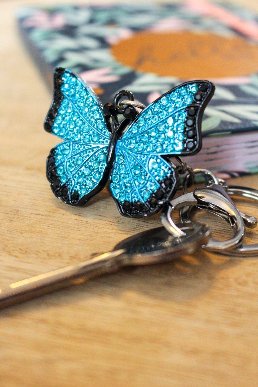 Butterfly Keyring Blue - Jungle Jewels