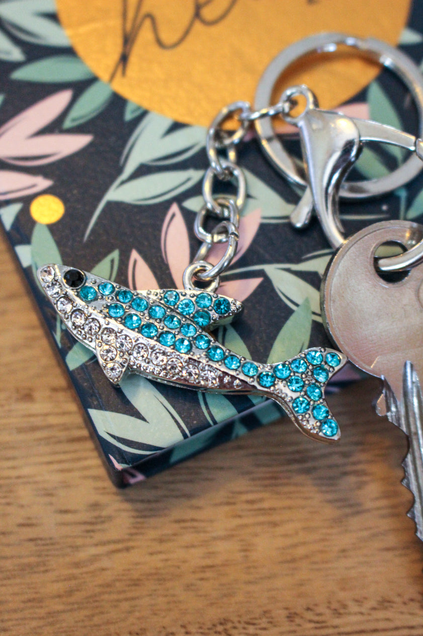 Shark Keyring Blue