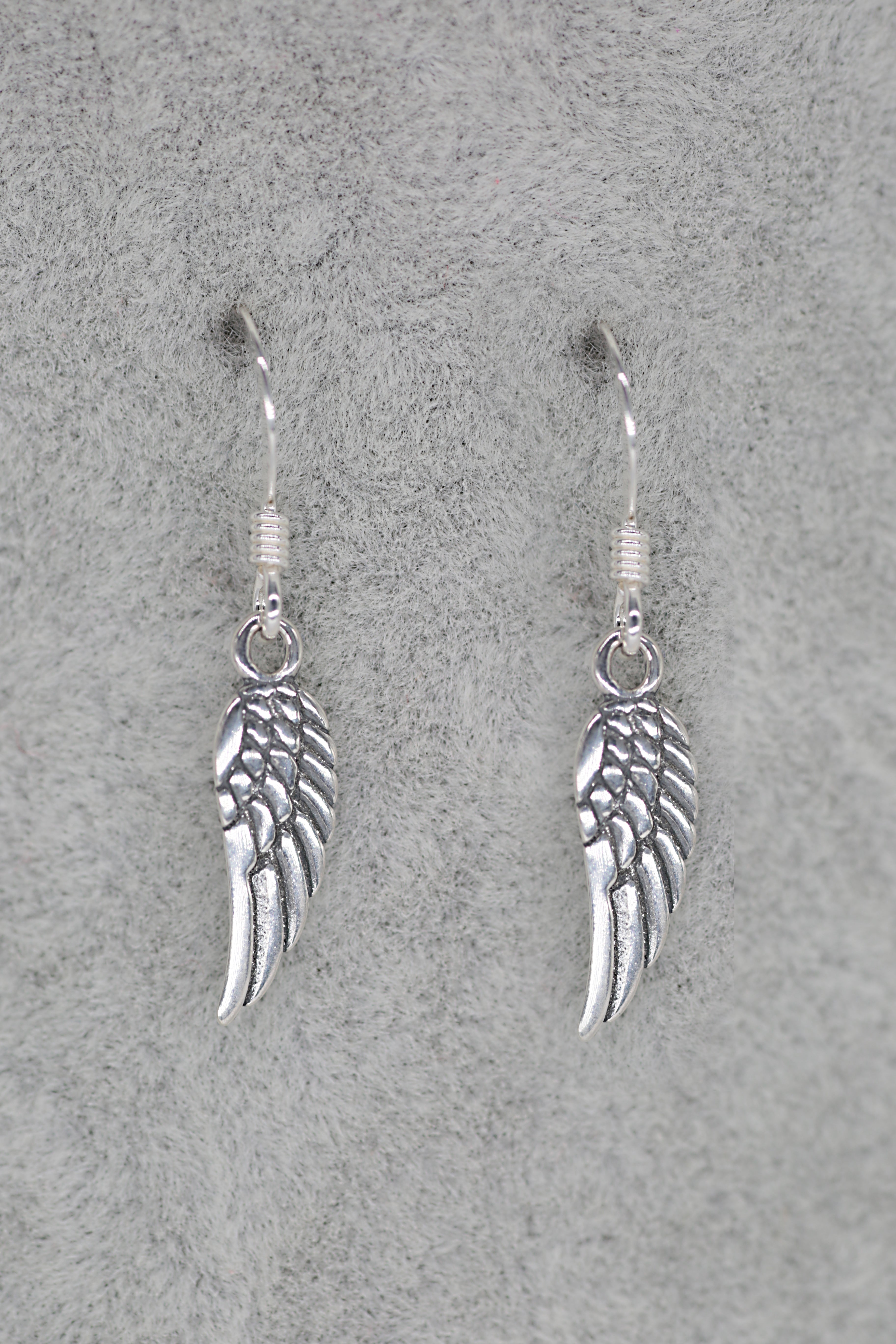 Wing Angel Earrings Sterling Silver