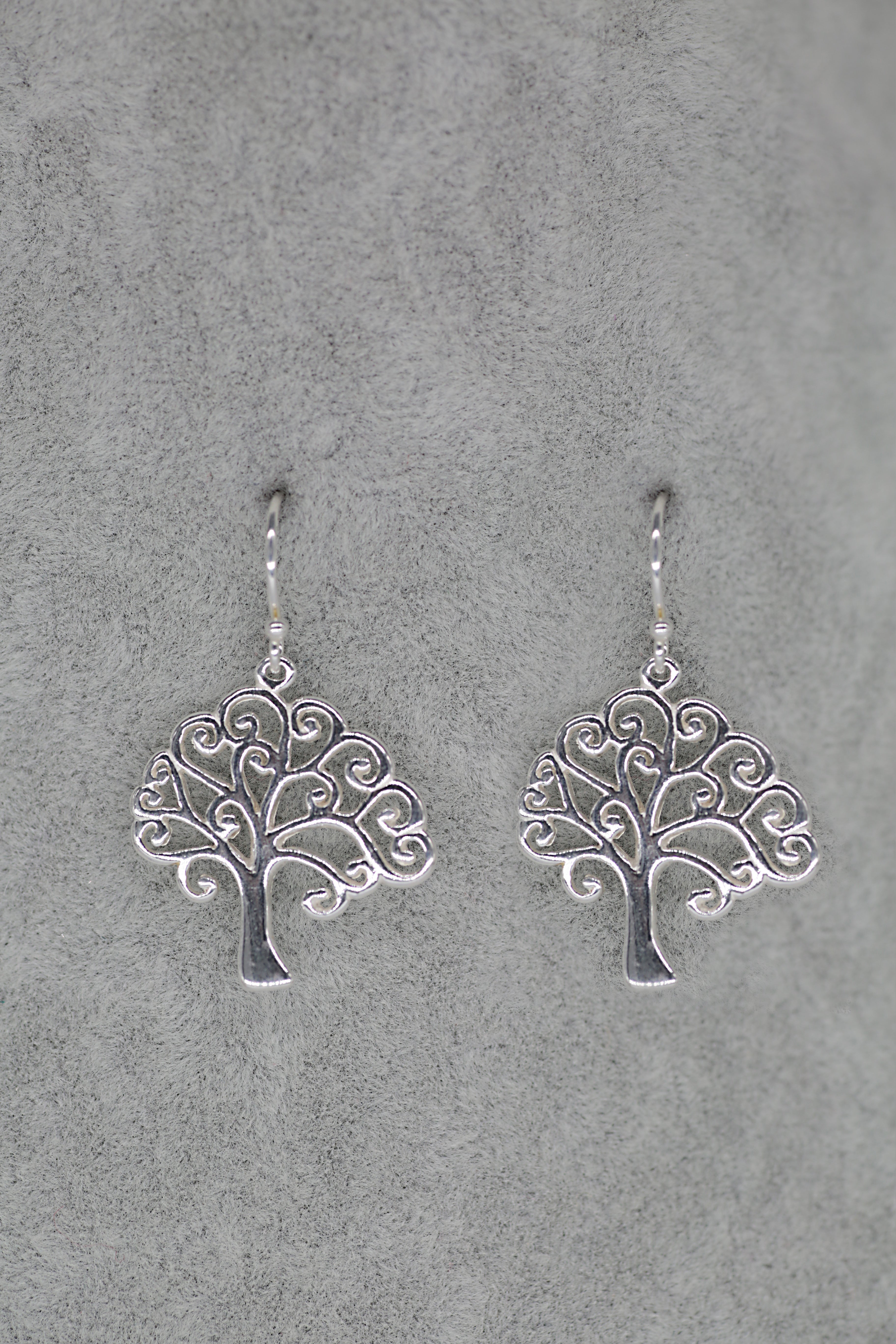 Tree Earrings Sterling Silver