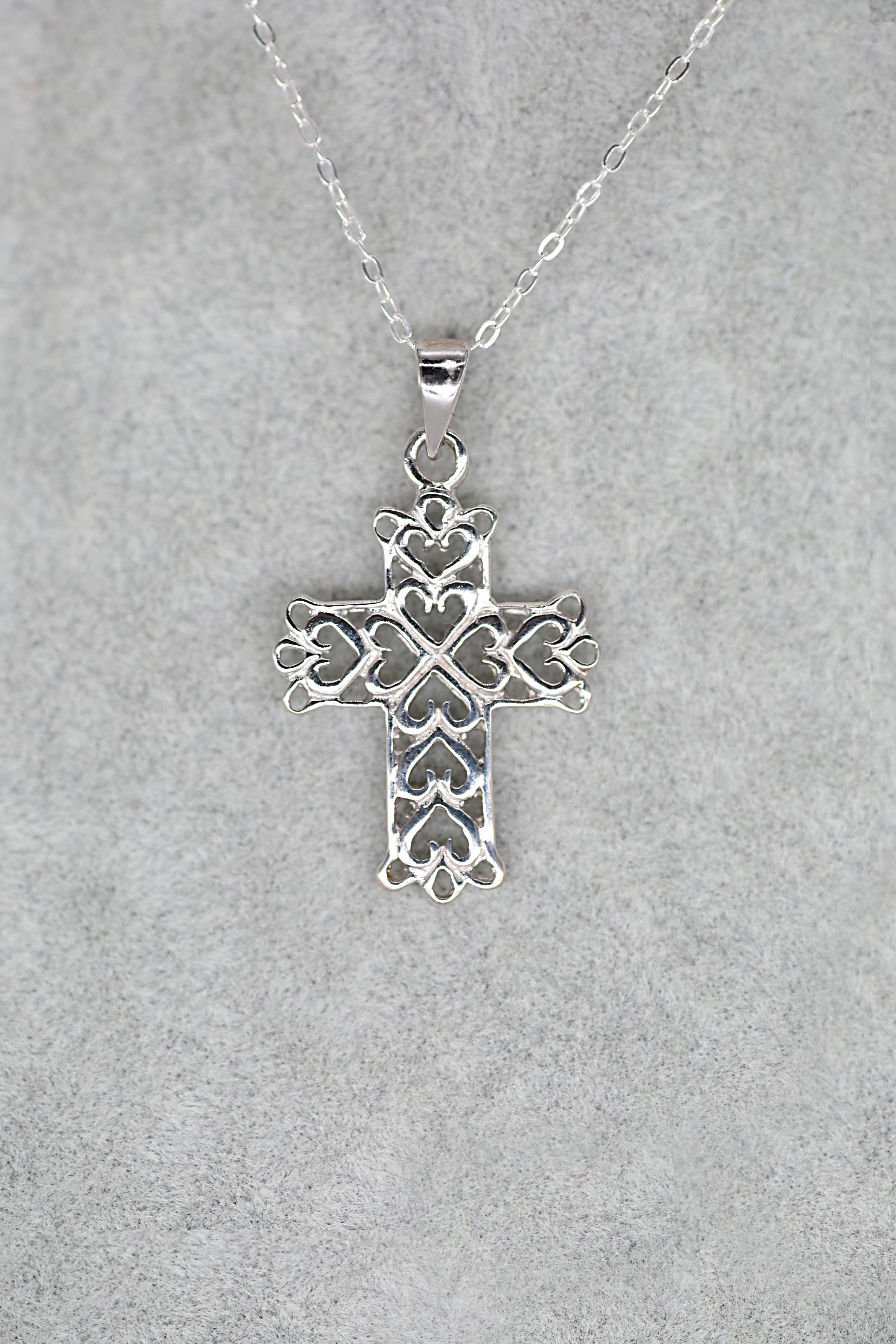 Cross Filigree Pendant Sterling Silver
