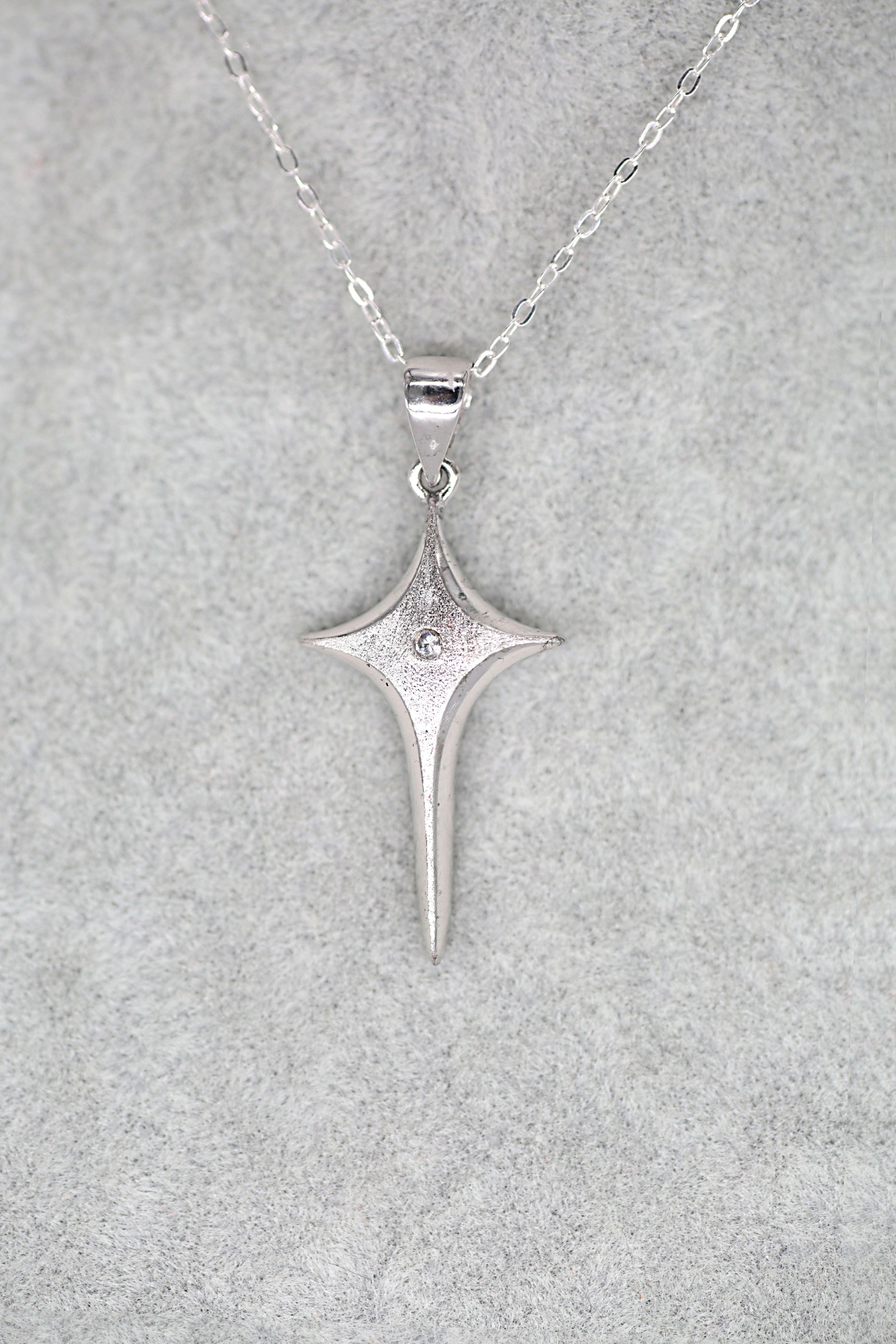 Cross Guiding Pendant Sterling Silver