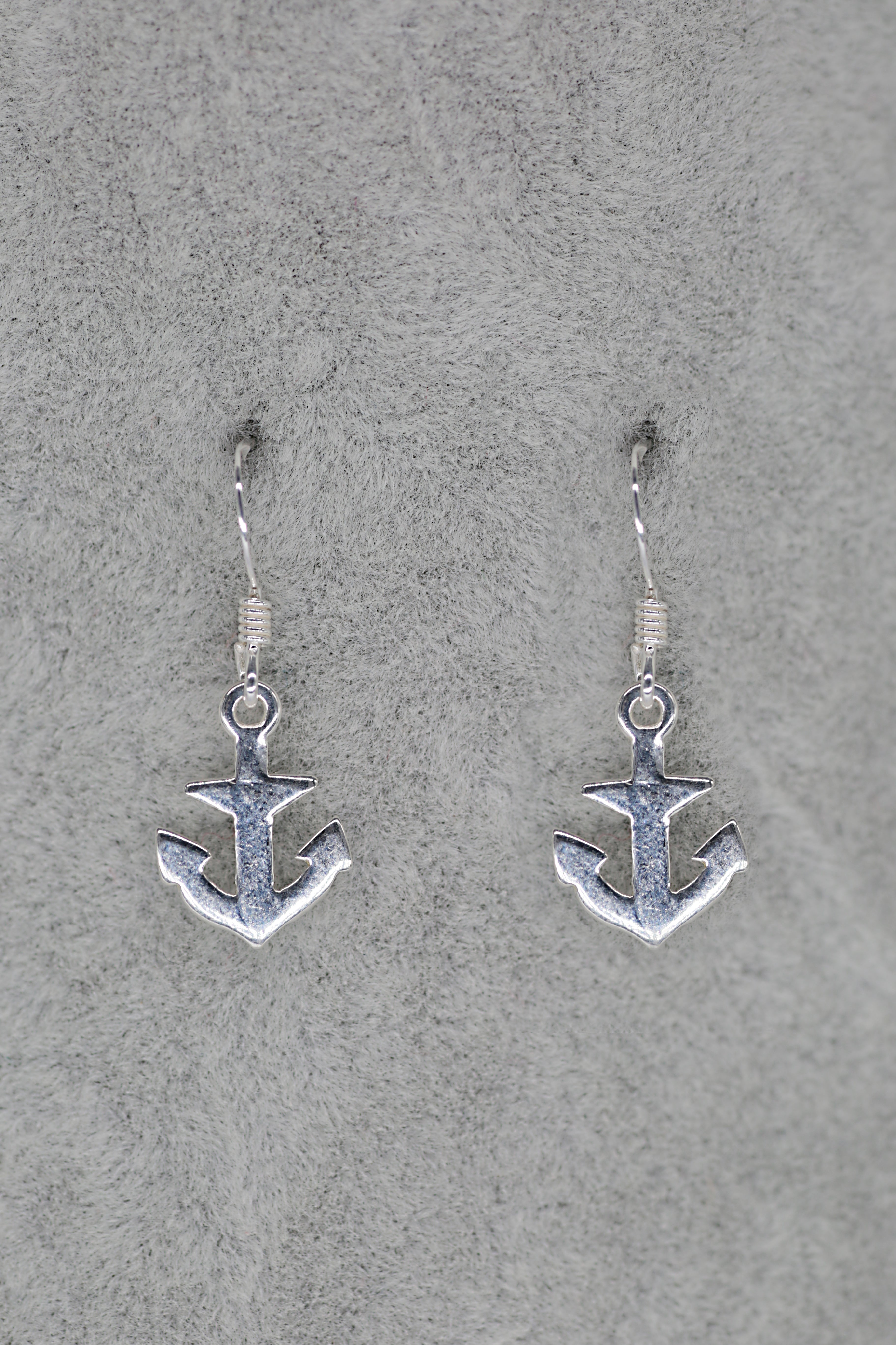 Anchor Earrings Sterling Silver
