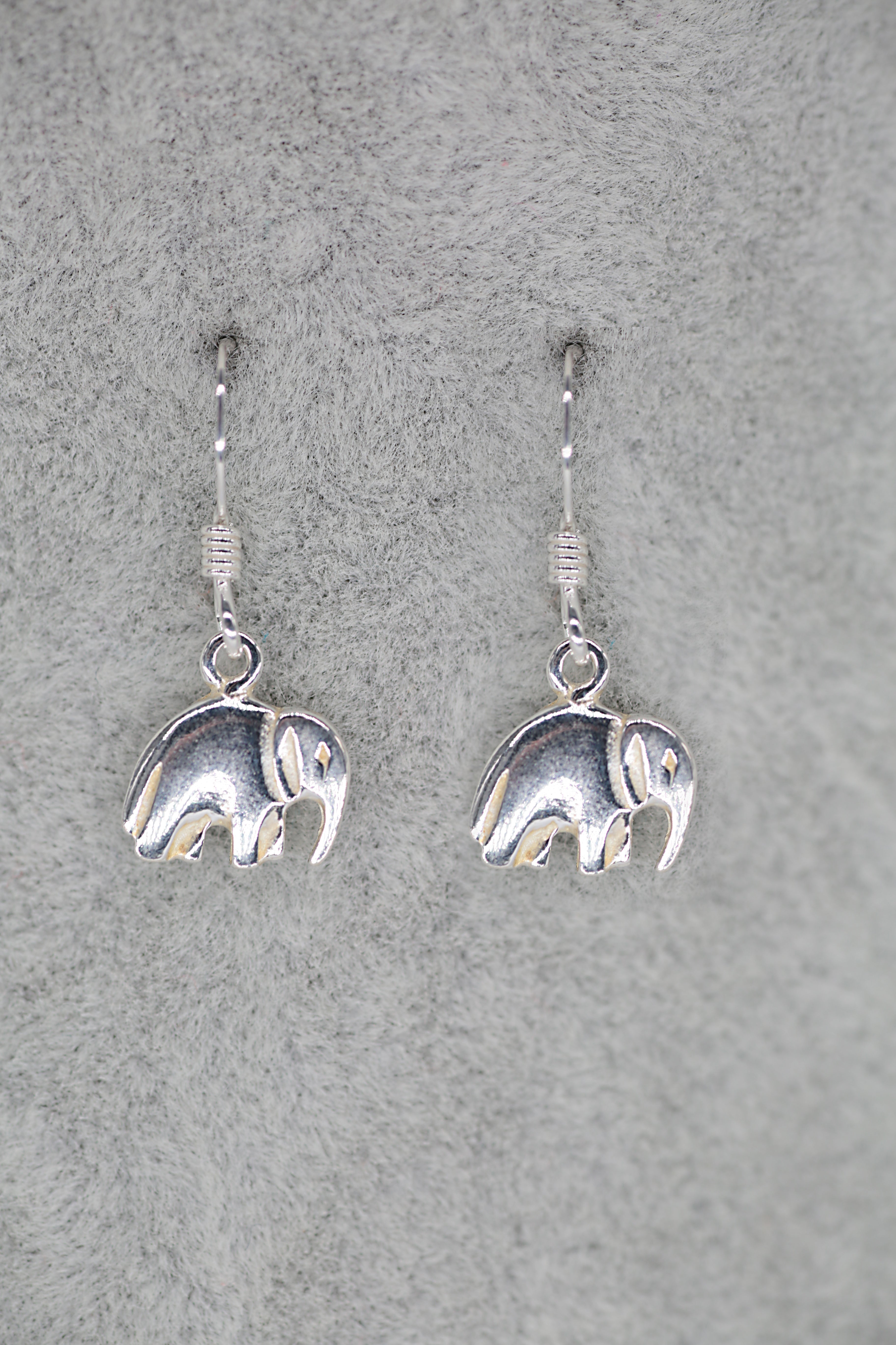 Elephant Earrings Sterling Silver