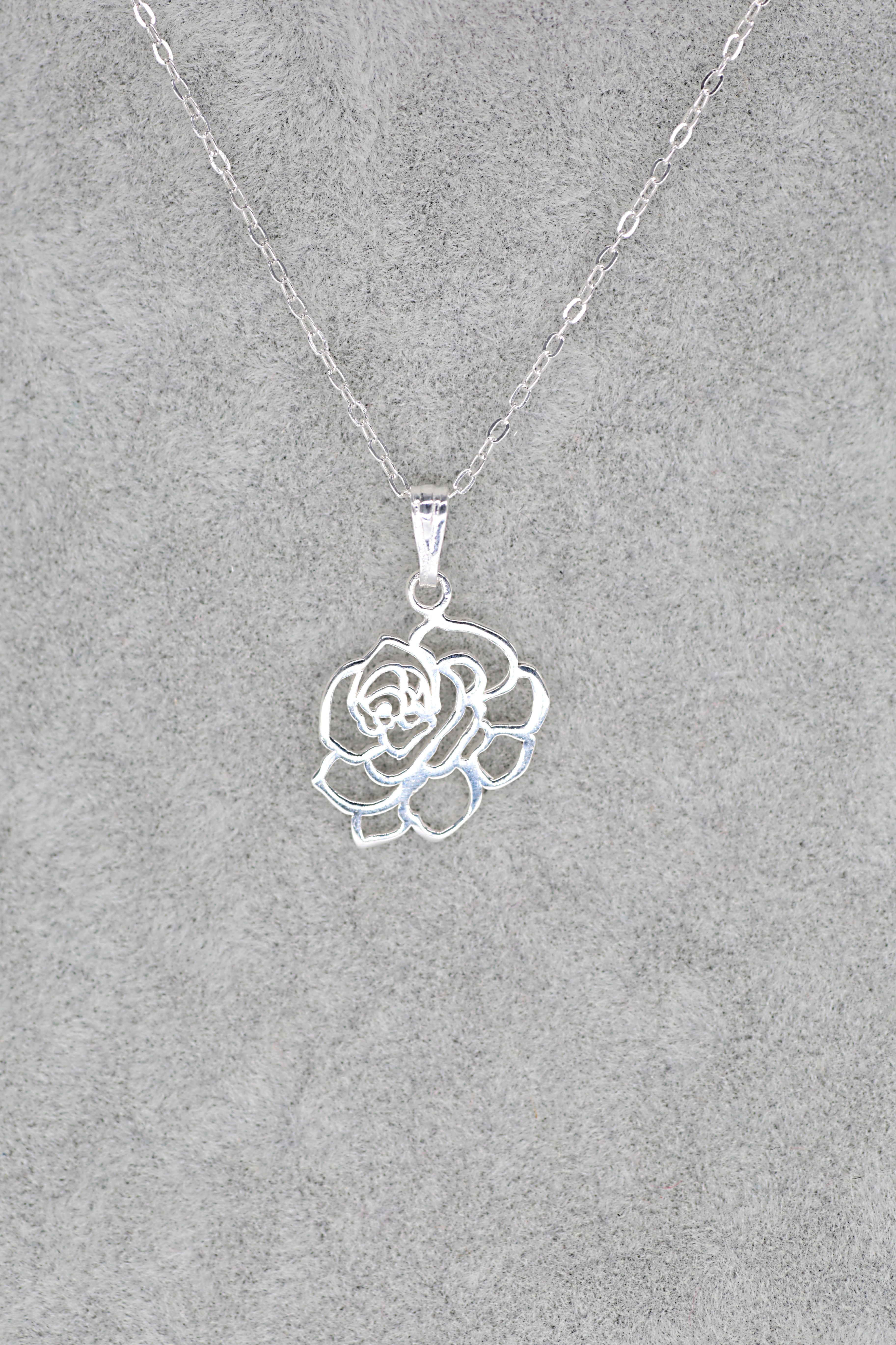 Rose Pendant Sterling Silver