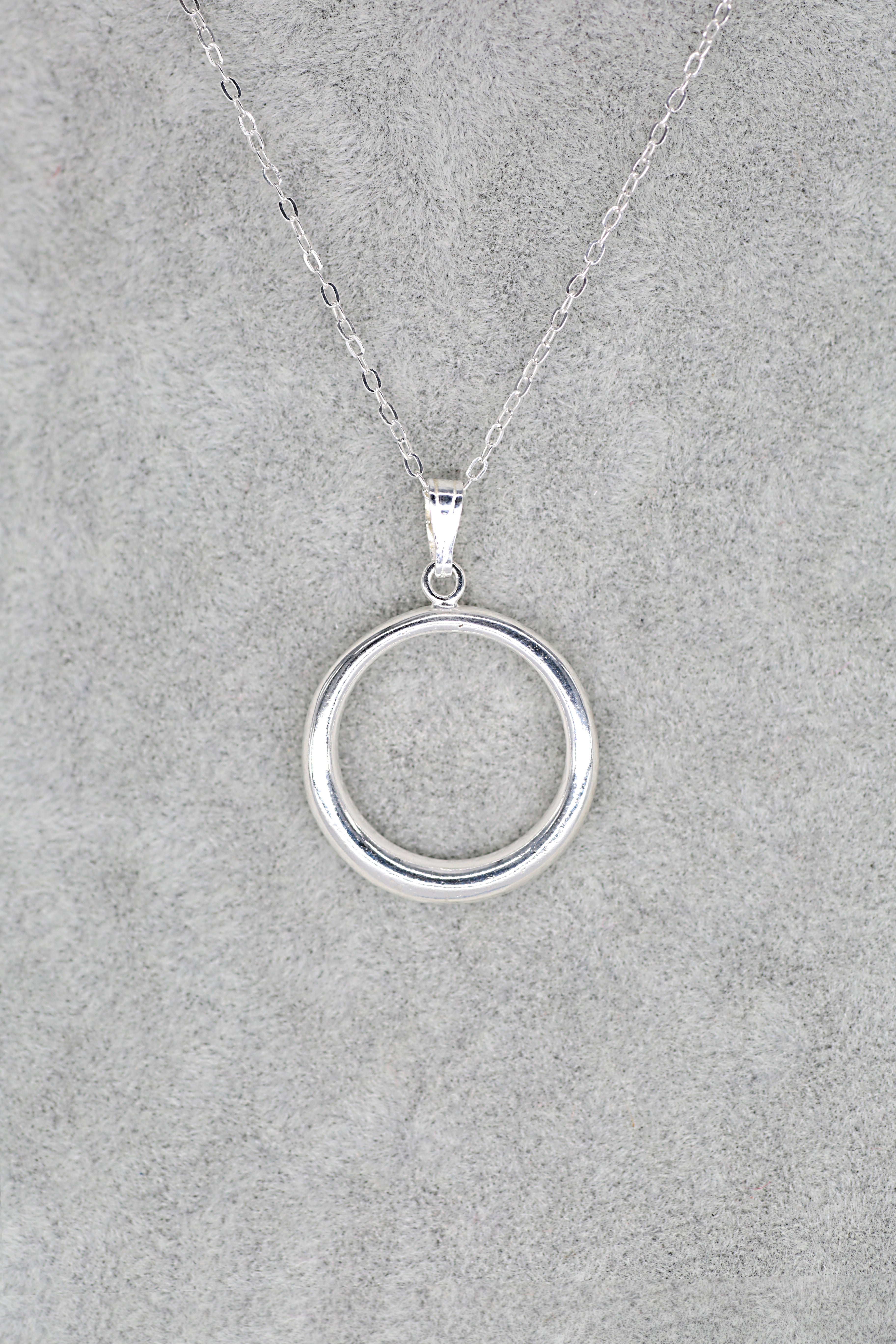 Round Loop Pendant Sterling Silver