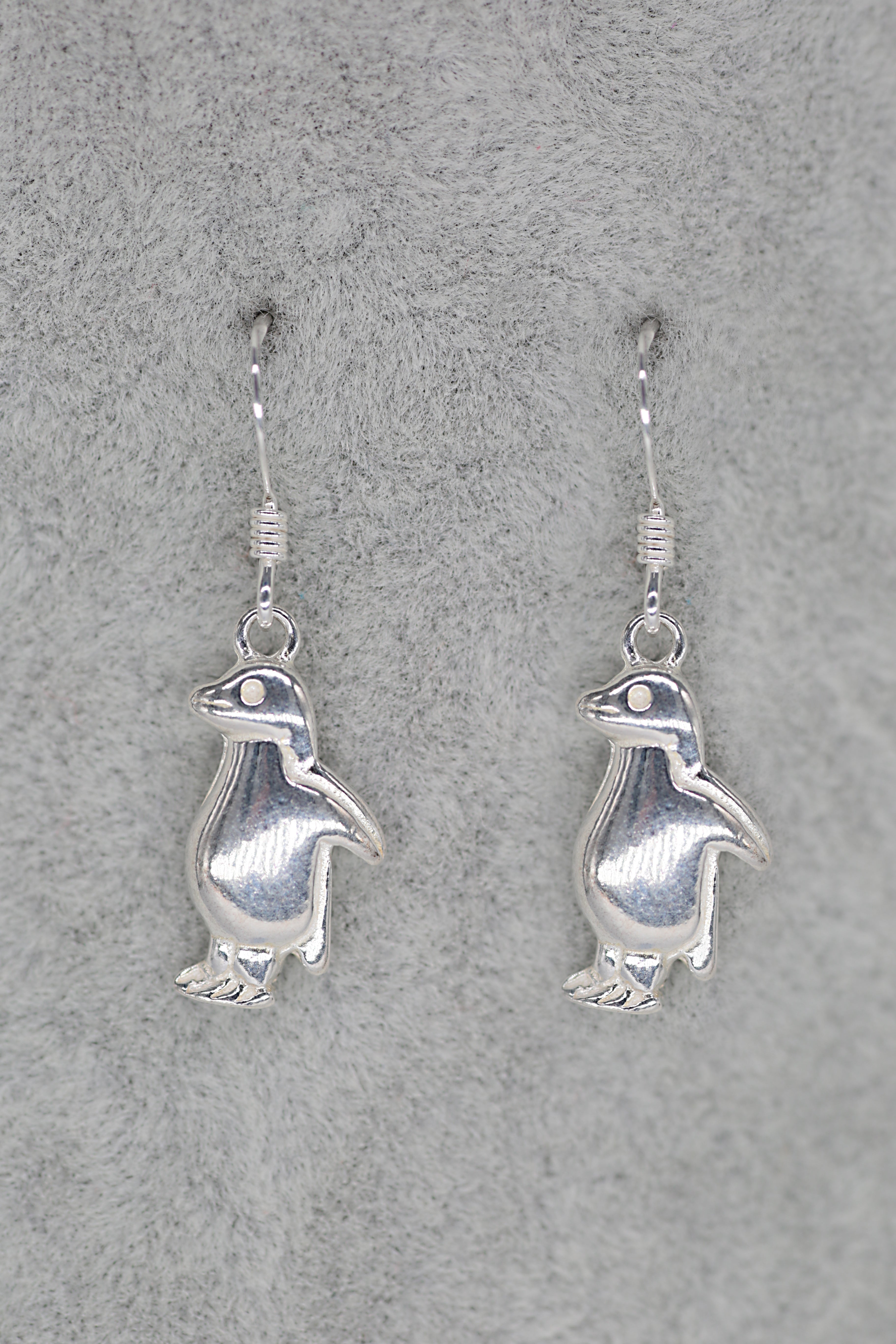 Penguin Earrings Sterling Silver