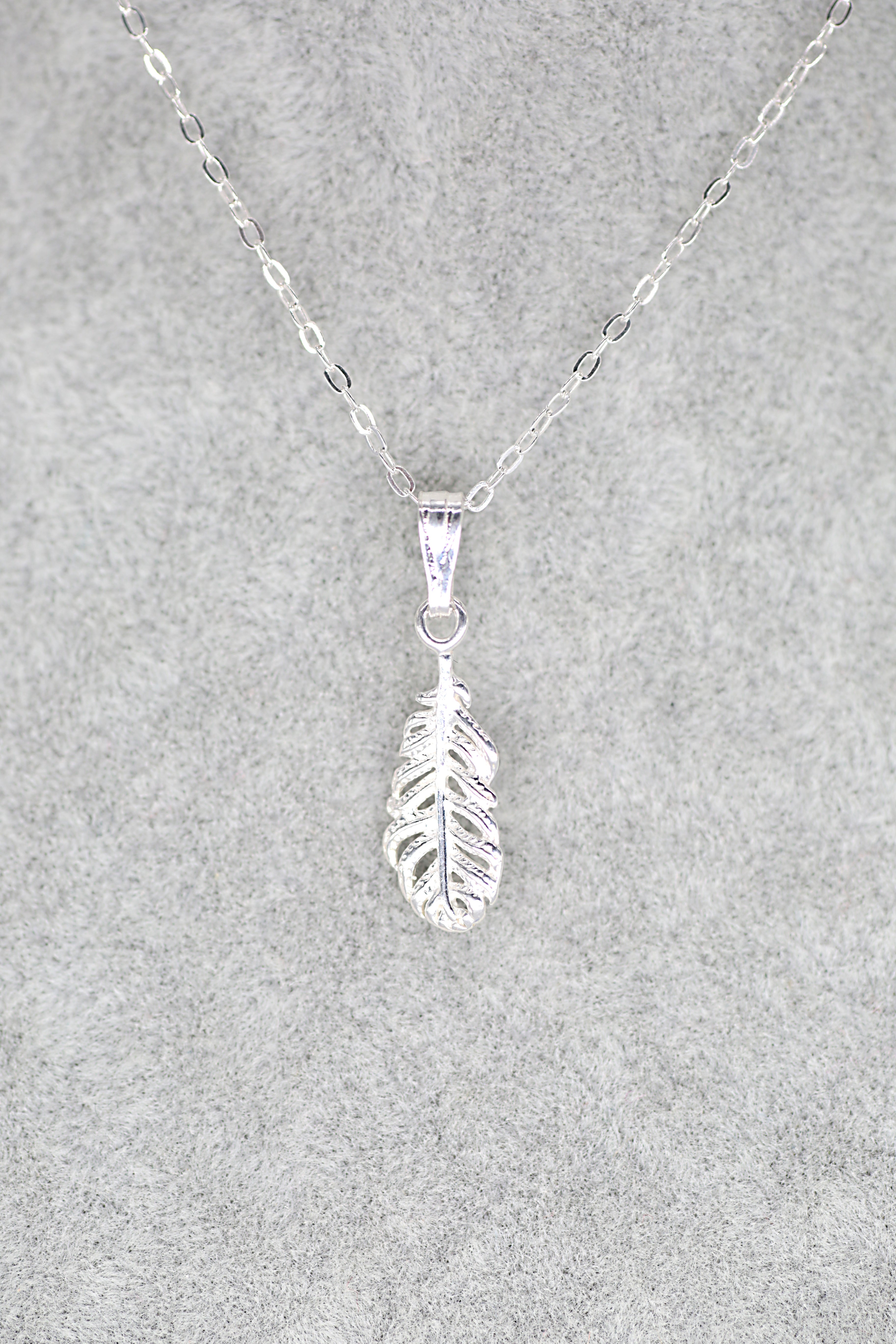 Feather Pendant Sterling Silver