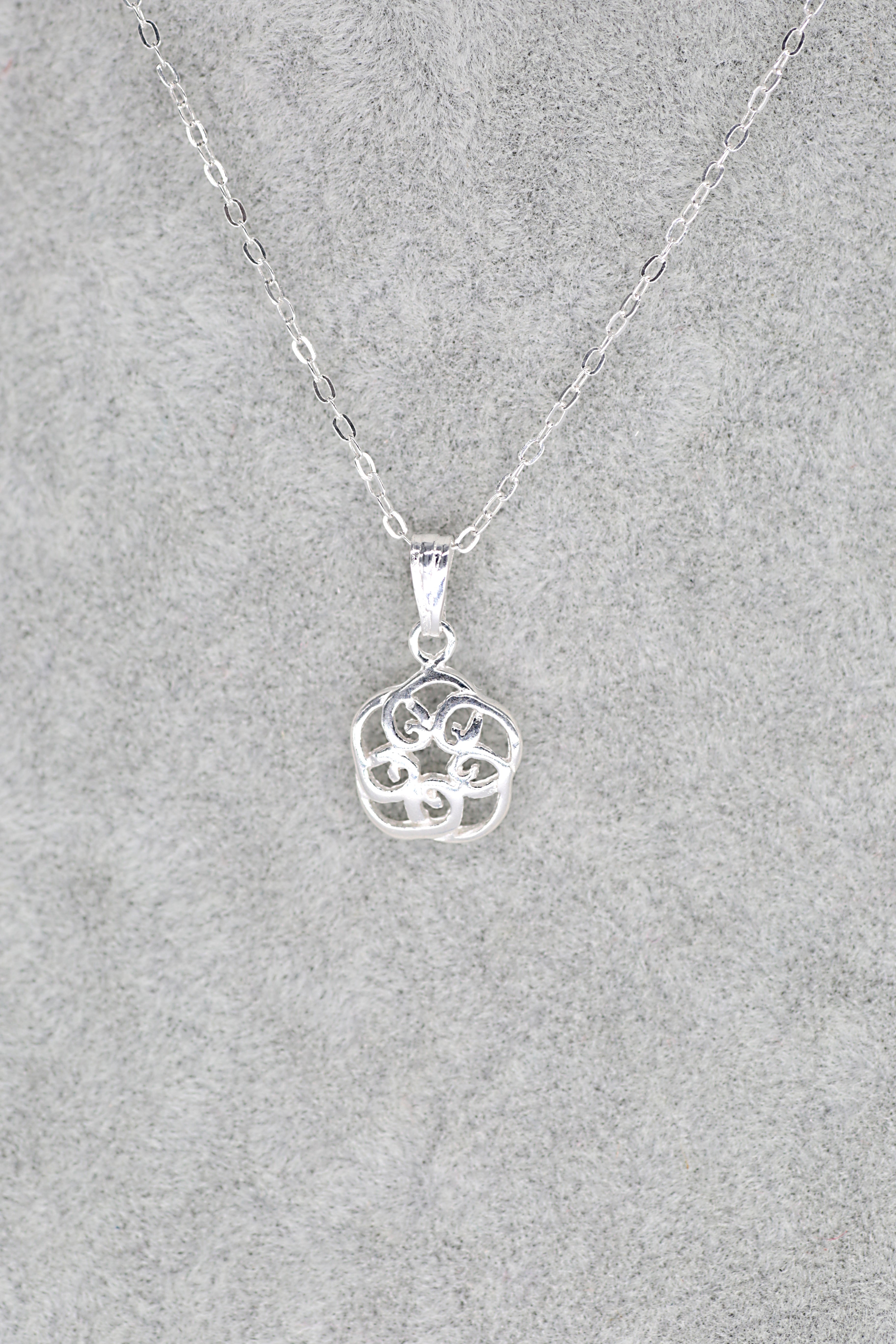 Flower Celtic Pendant Sterling Silver