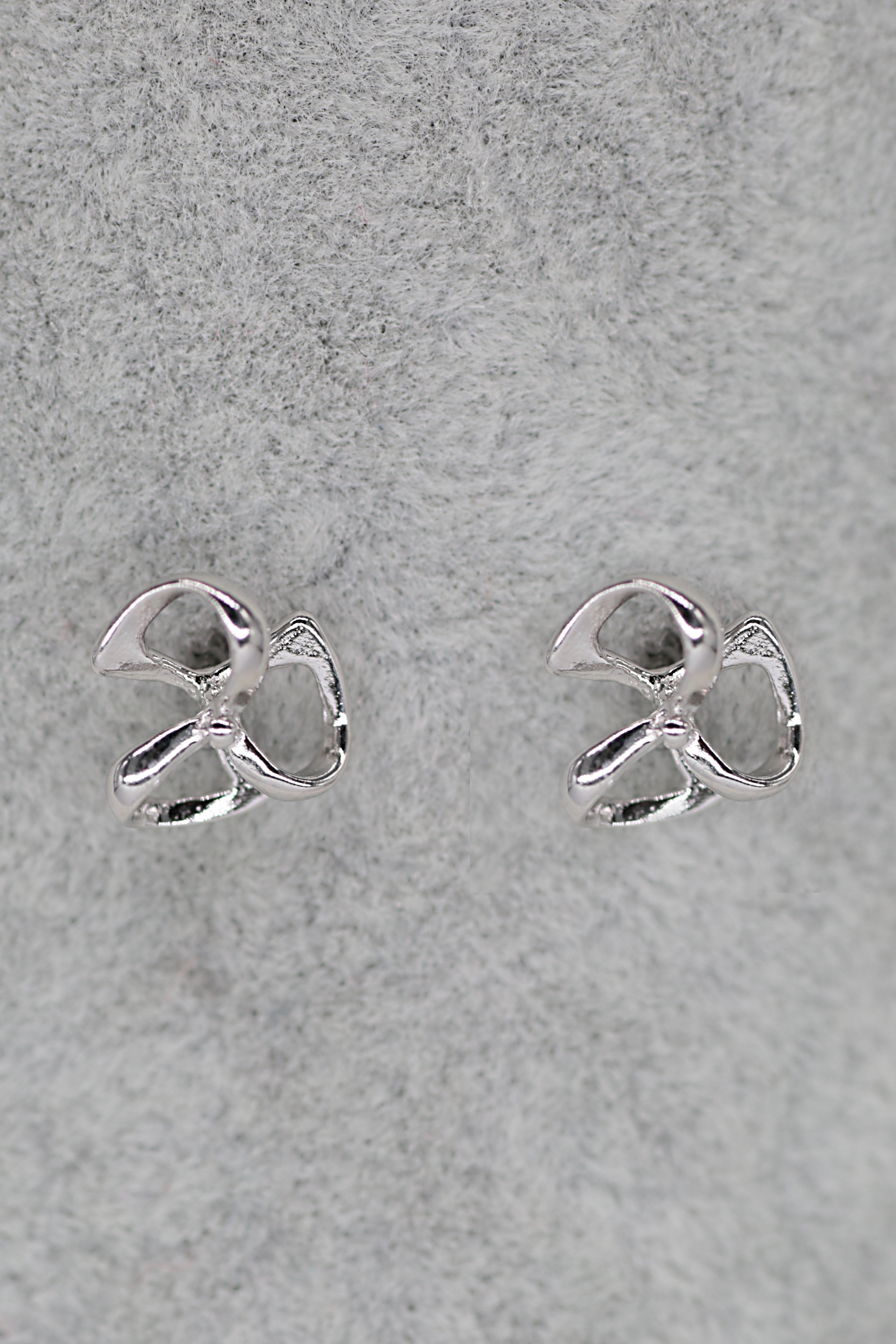 Bow Stud Earrings Sterling Silver